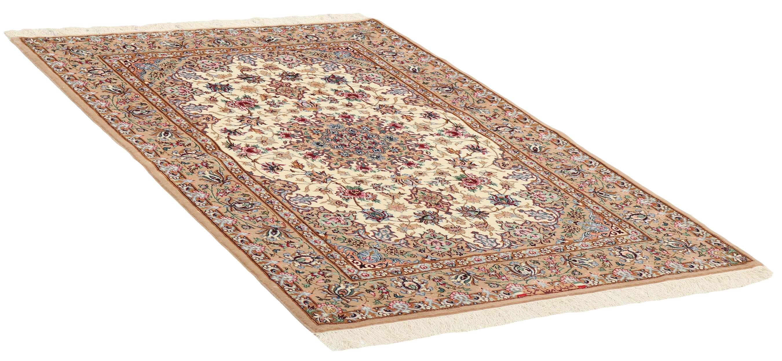 
    Isfahan silk warp - Beige - 112 x 174 cm
  