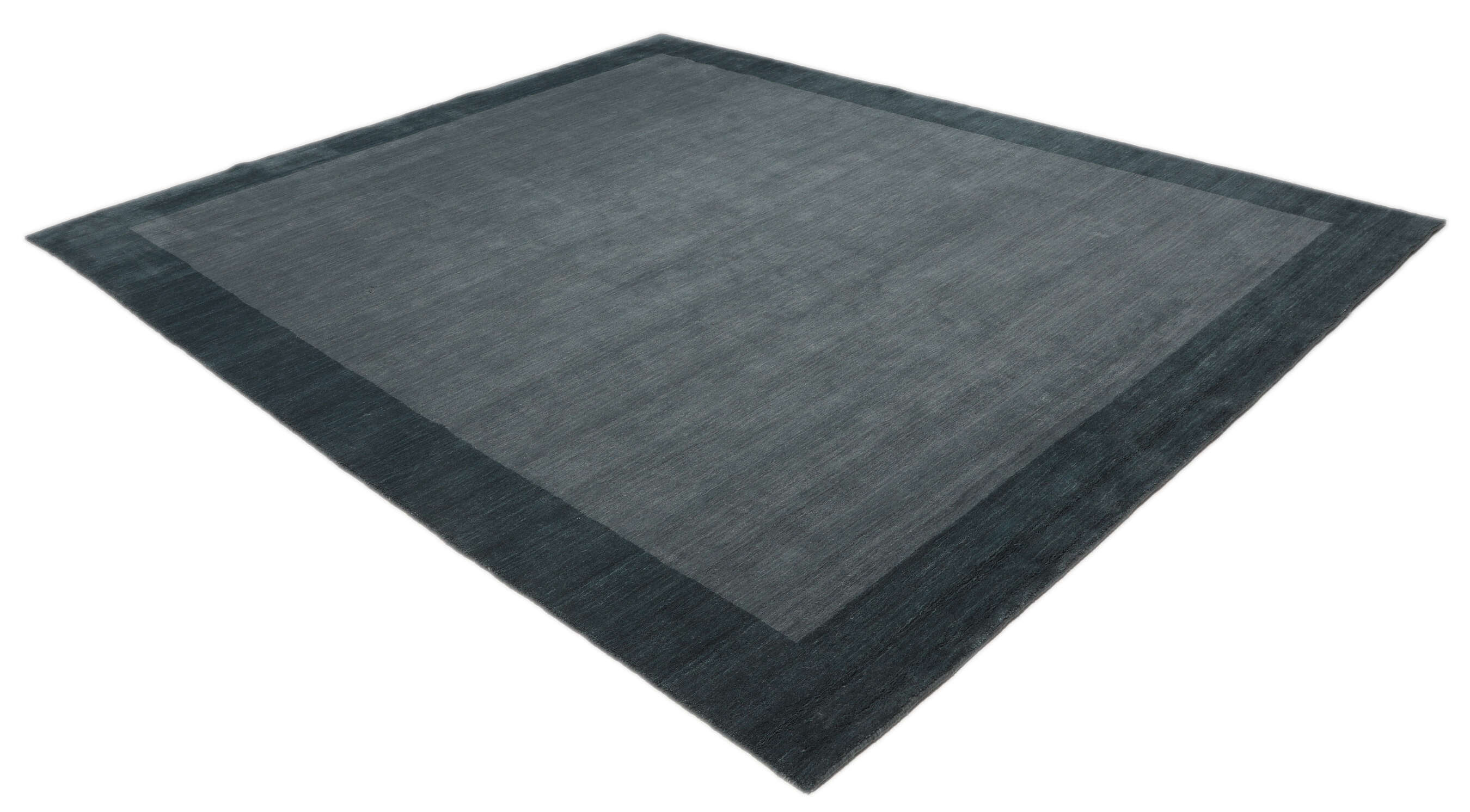 Handloom Frame Dark Teal 250 x 300 cm Wool Rug Rugvista