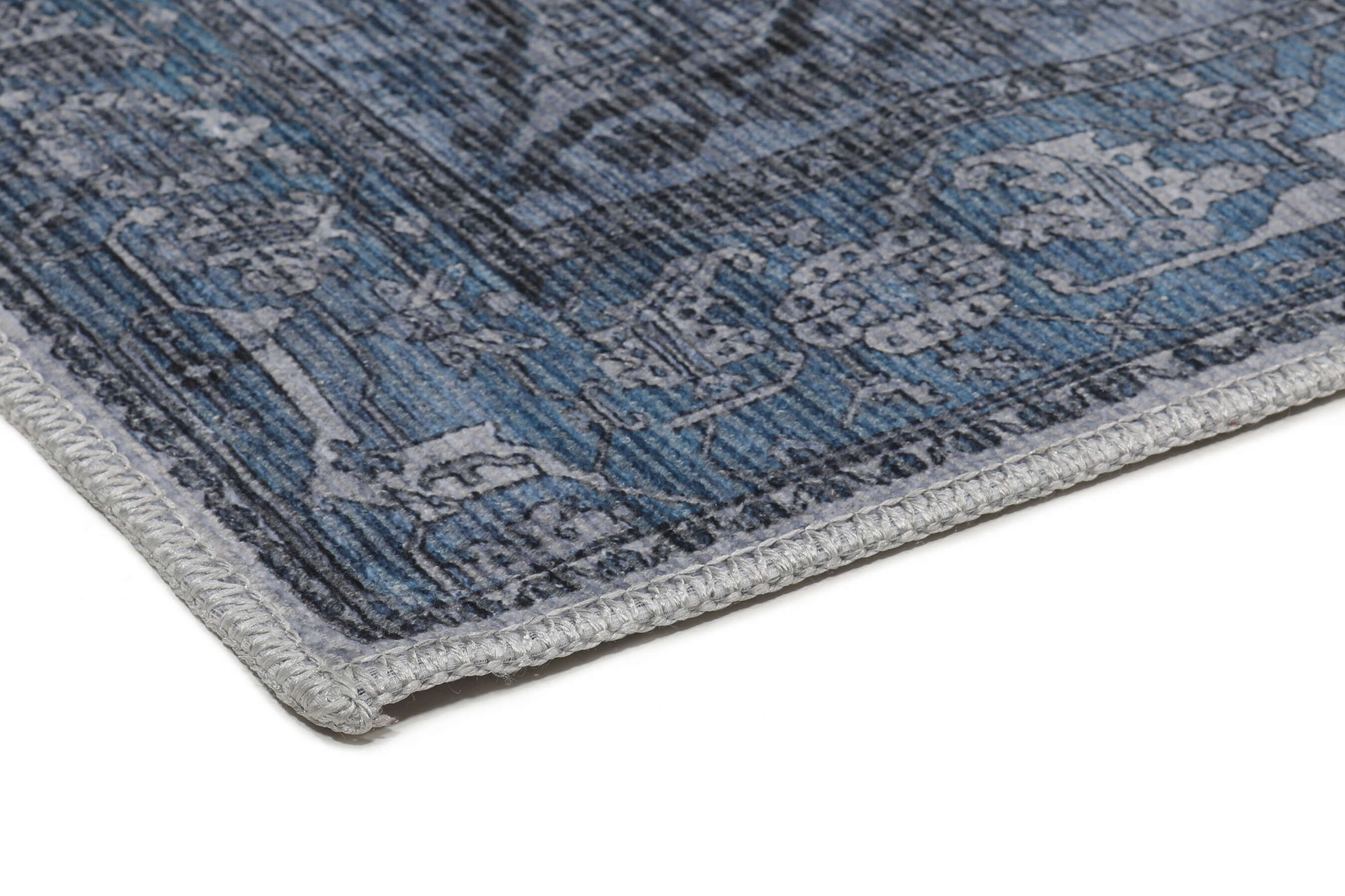 Rugvista Essential - Shamira Oriental - Blu, Passatoie 80 x 300 cm Tappeto  In Ciniglia - Rugvista