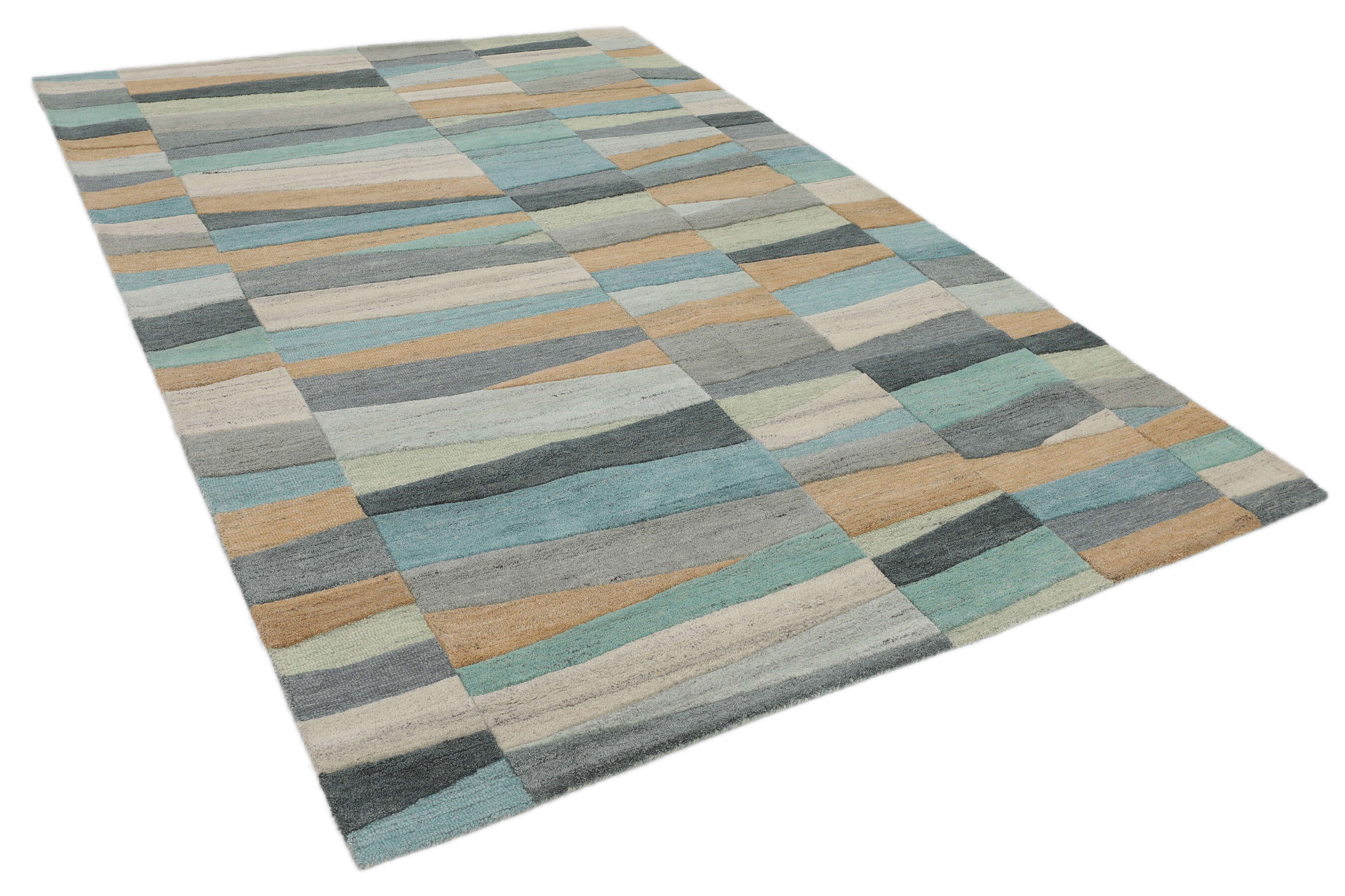 Spectrum - Blue / Green 250 x 350 cm Wool Rug - Rugvista