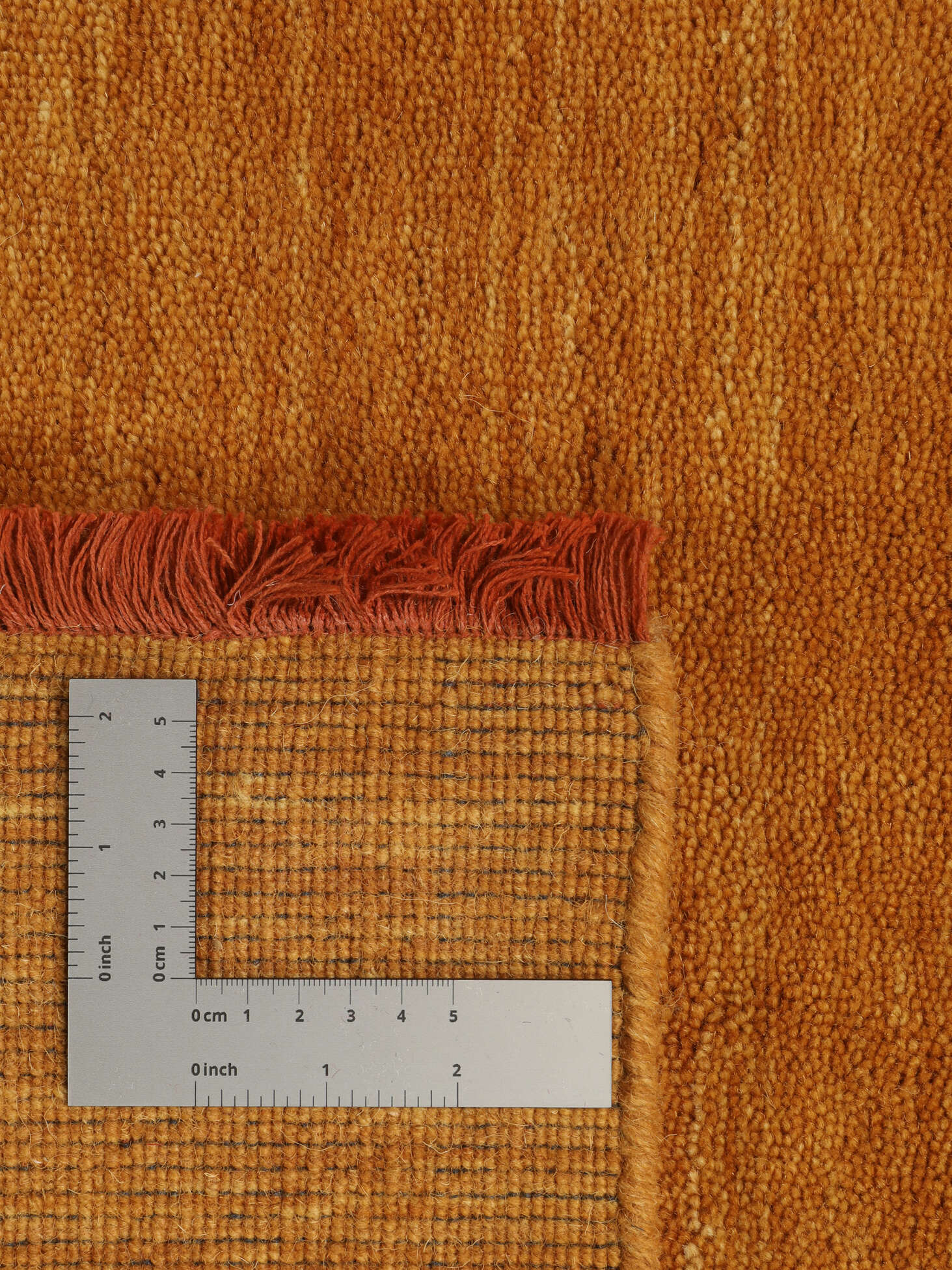 Handloom fringes - Arancione 80 x 120 cm Tappeto Di Lana - Rugvista