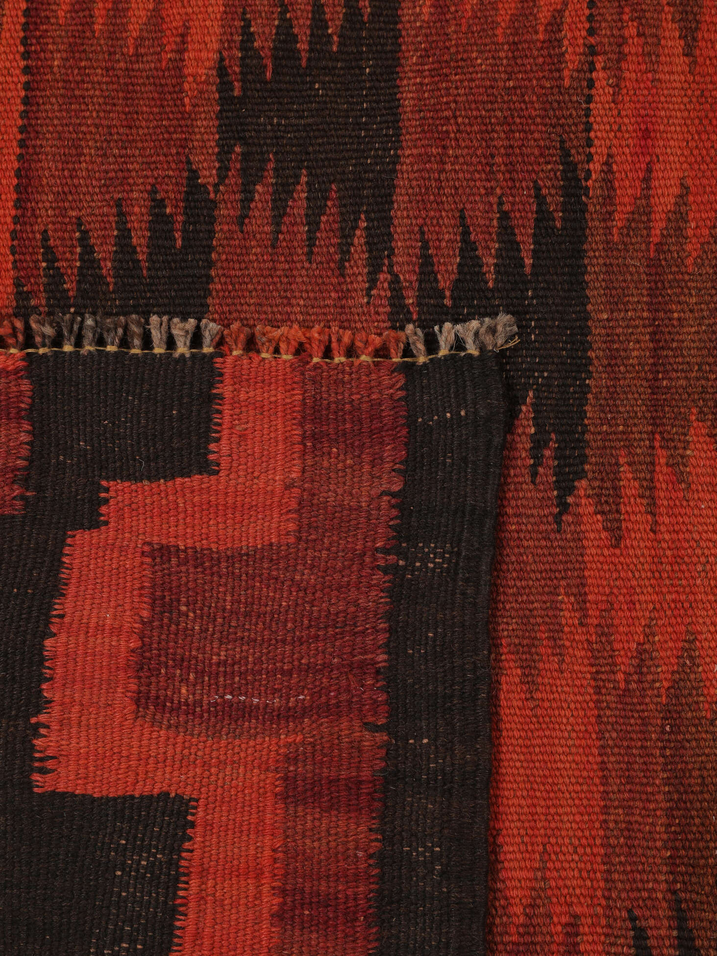
    Afghan Vintage Kilim - Dark red - 137 x 413 cm
  