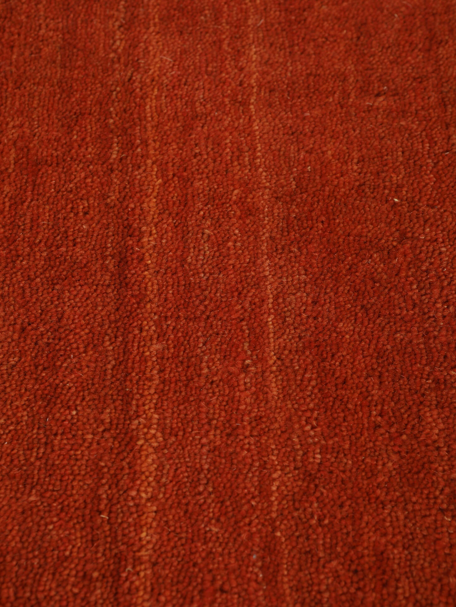 Handloom fringes - Red / Rust Red, Runner 80 x 300 cm Wool Rug - Rugvista