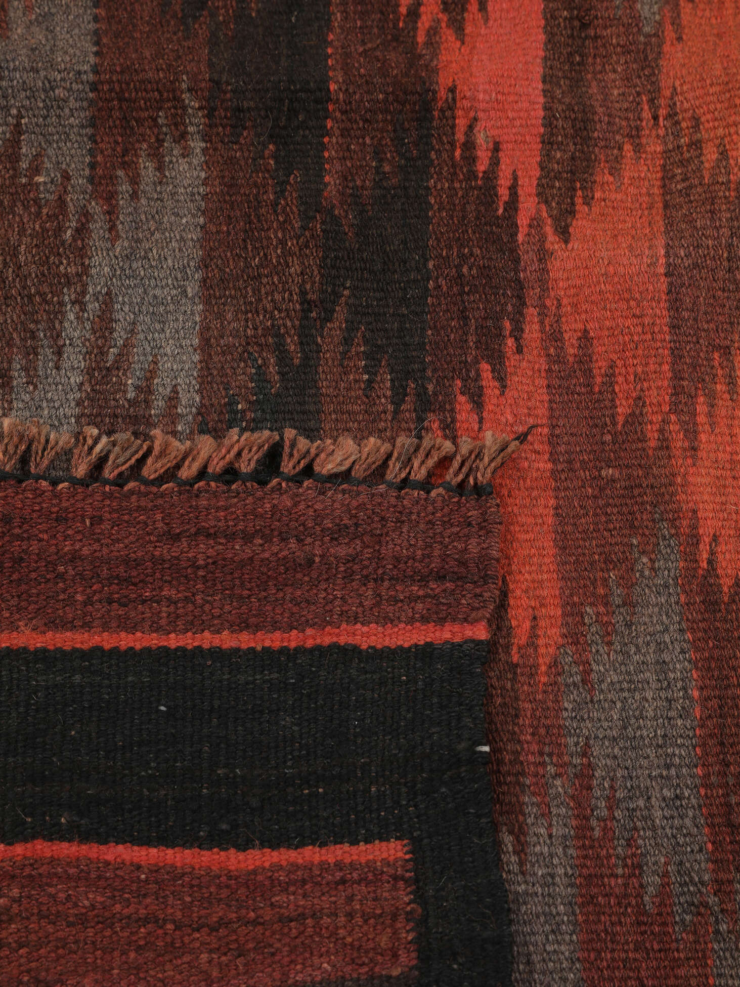 
    Afghan Vintage Kilim - Dark red - 138 x 353 cm
  