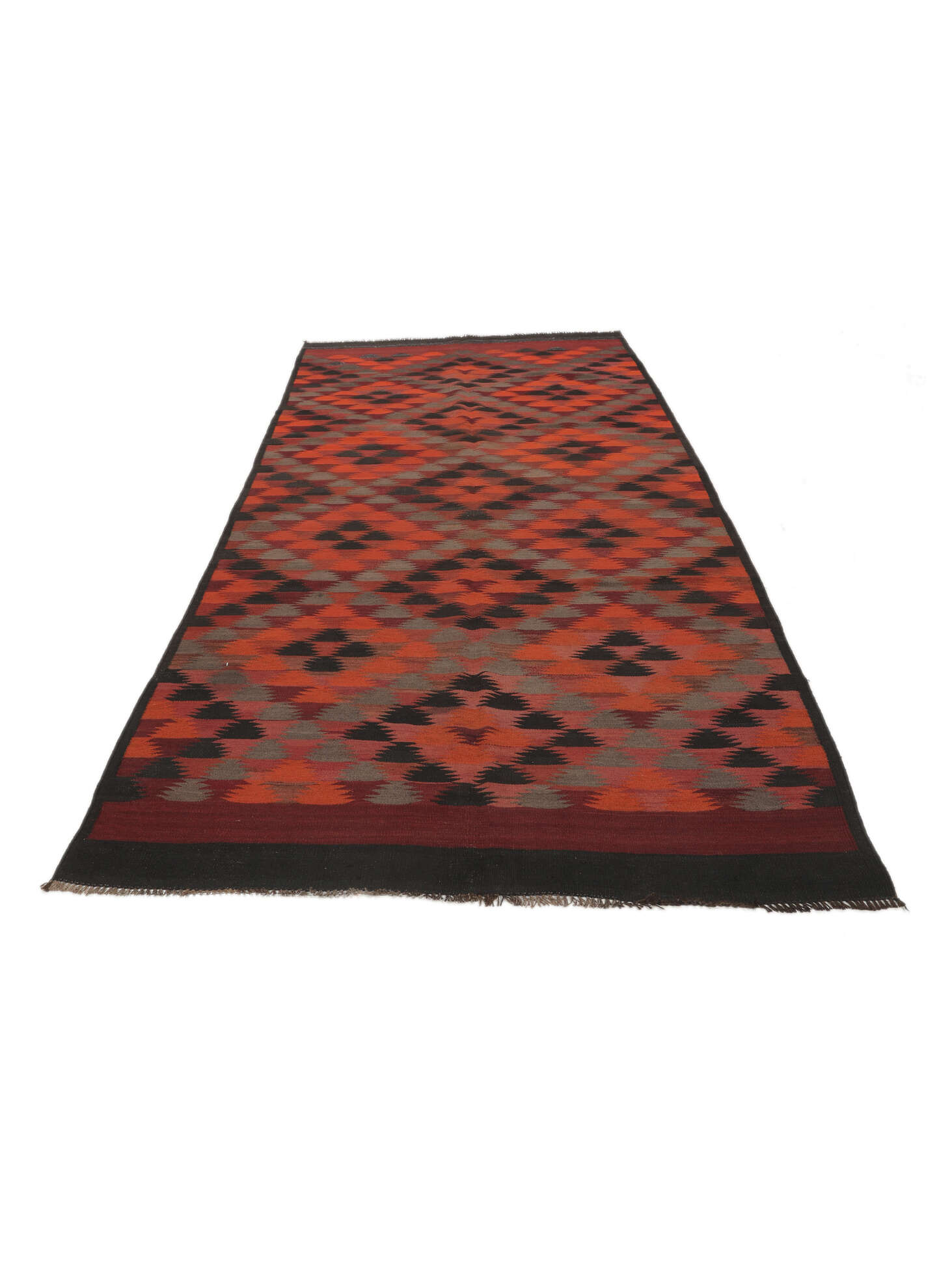 
    Afghan Vintage Kilim - Dark red - 145 x 362 cm
  
