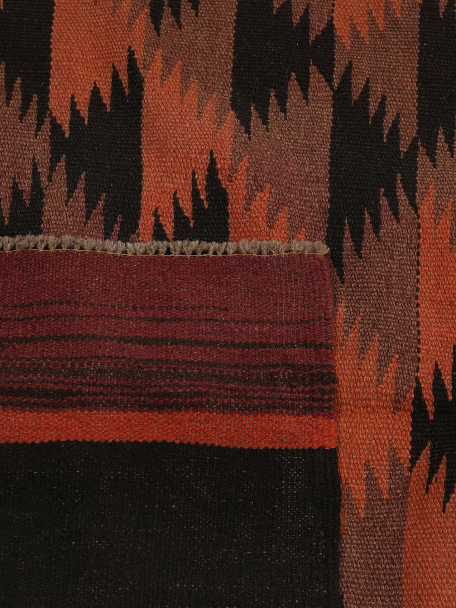 
    Afghan Vintage Kilim - Dark red - 120 x 353 cm
  