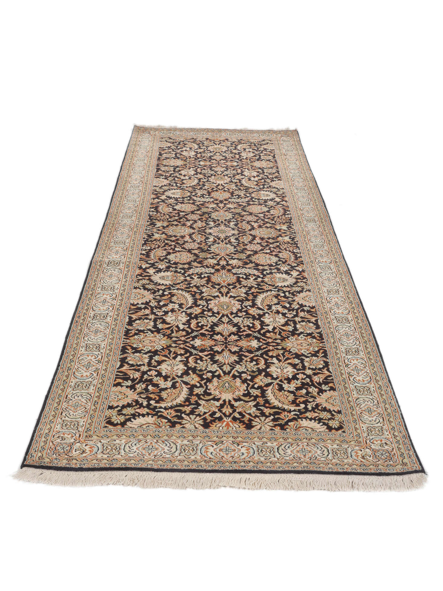 
    Kashmir pure silk - Brown - 82 x 242 cm
  