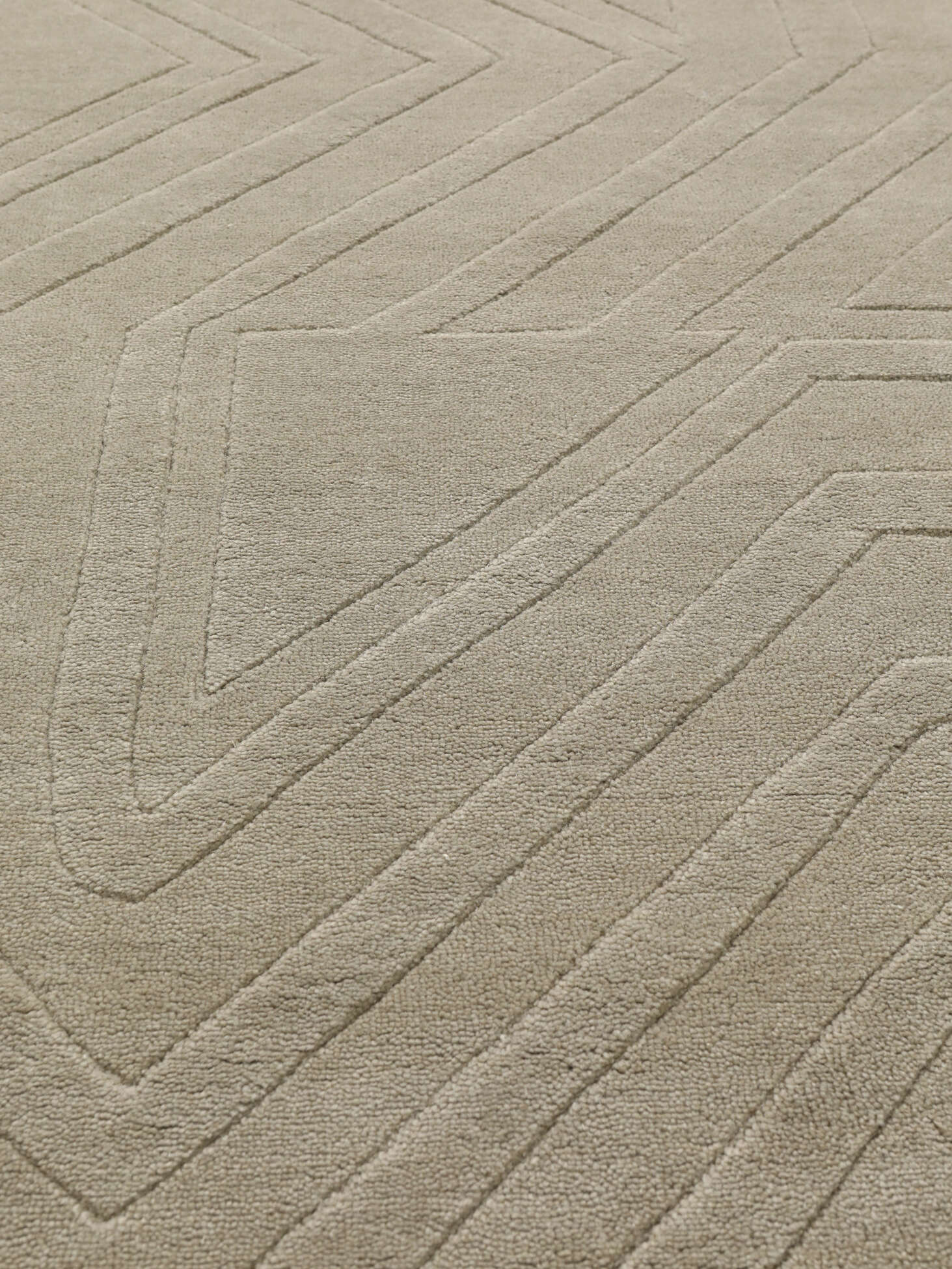 Labyrinth Greige 200 X 300 Cm Wool Rug Rugvista