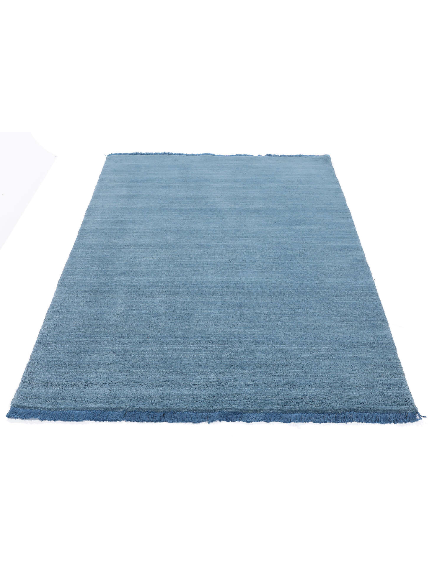 
    Handloom fringes - Light blue - 160 x 230 cm
  