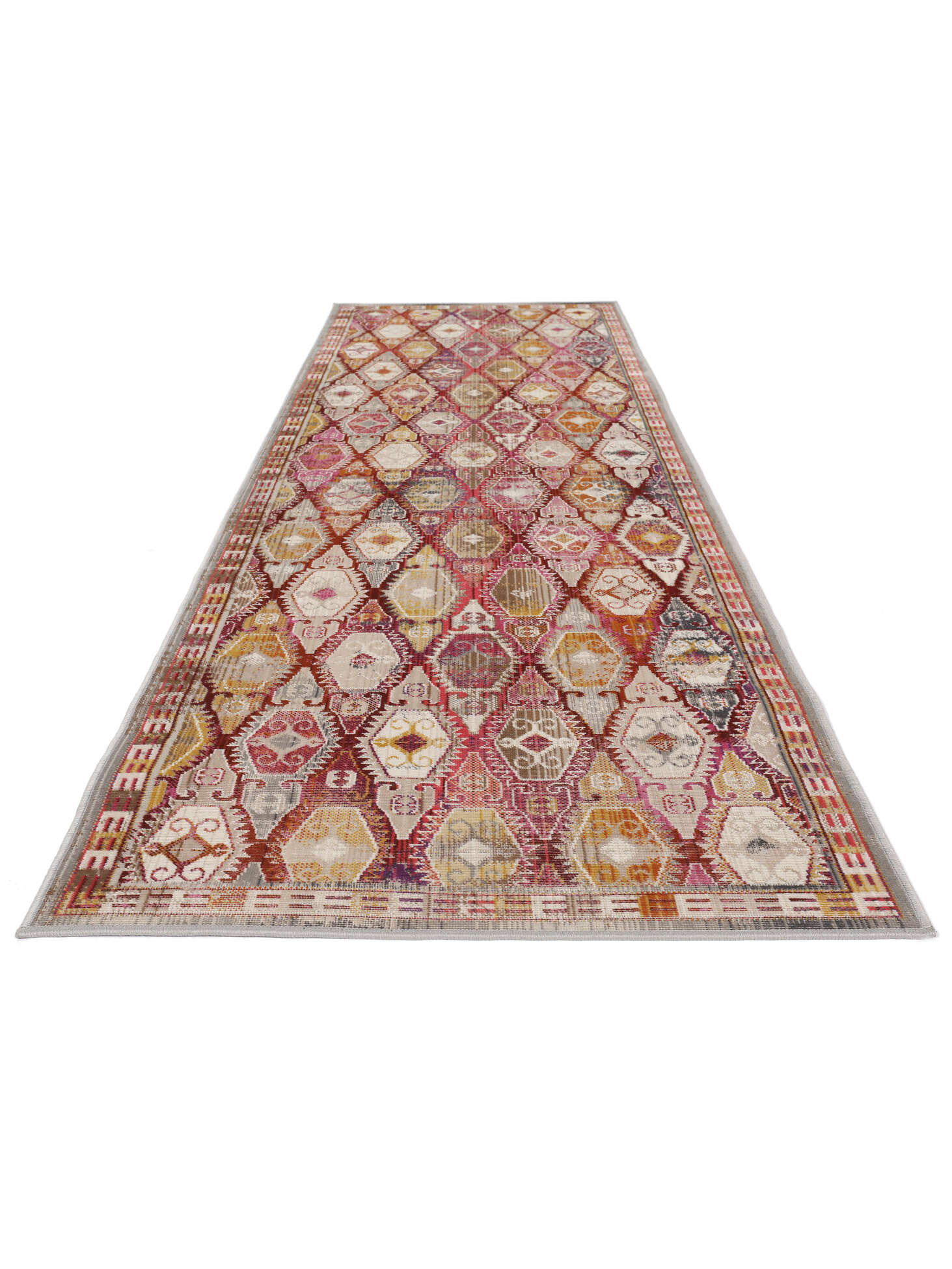 Teppich Baumwolle rot 80 x 150 cm mit Quasten NIGDE 
