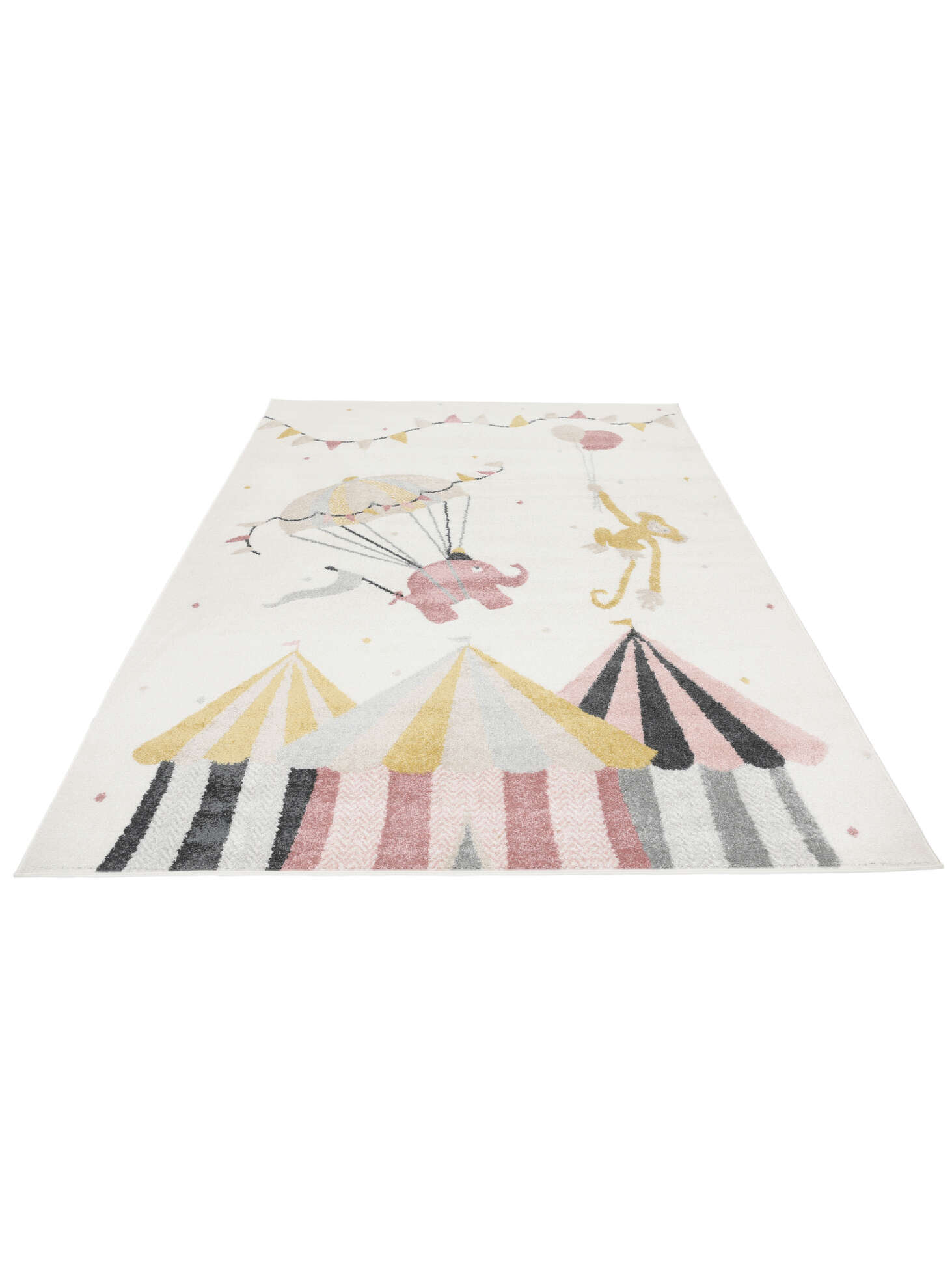 
    Monkey Circus - Pink / Off white - 160 x 230 cm
  