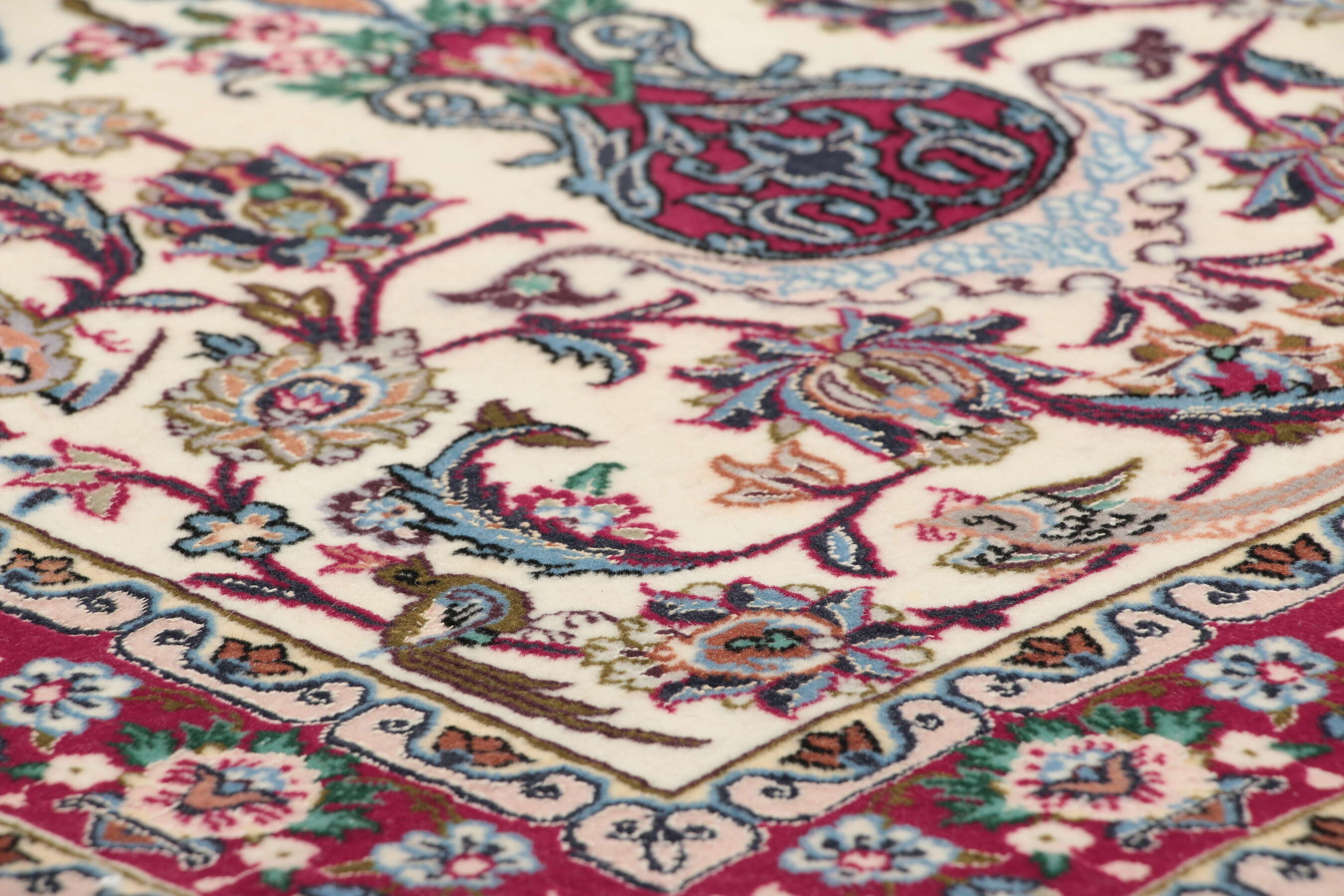 
    Isfahan silk warp - Dark red - 71 x 105 cm
  