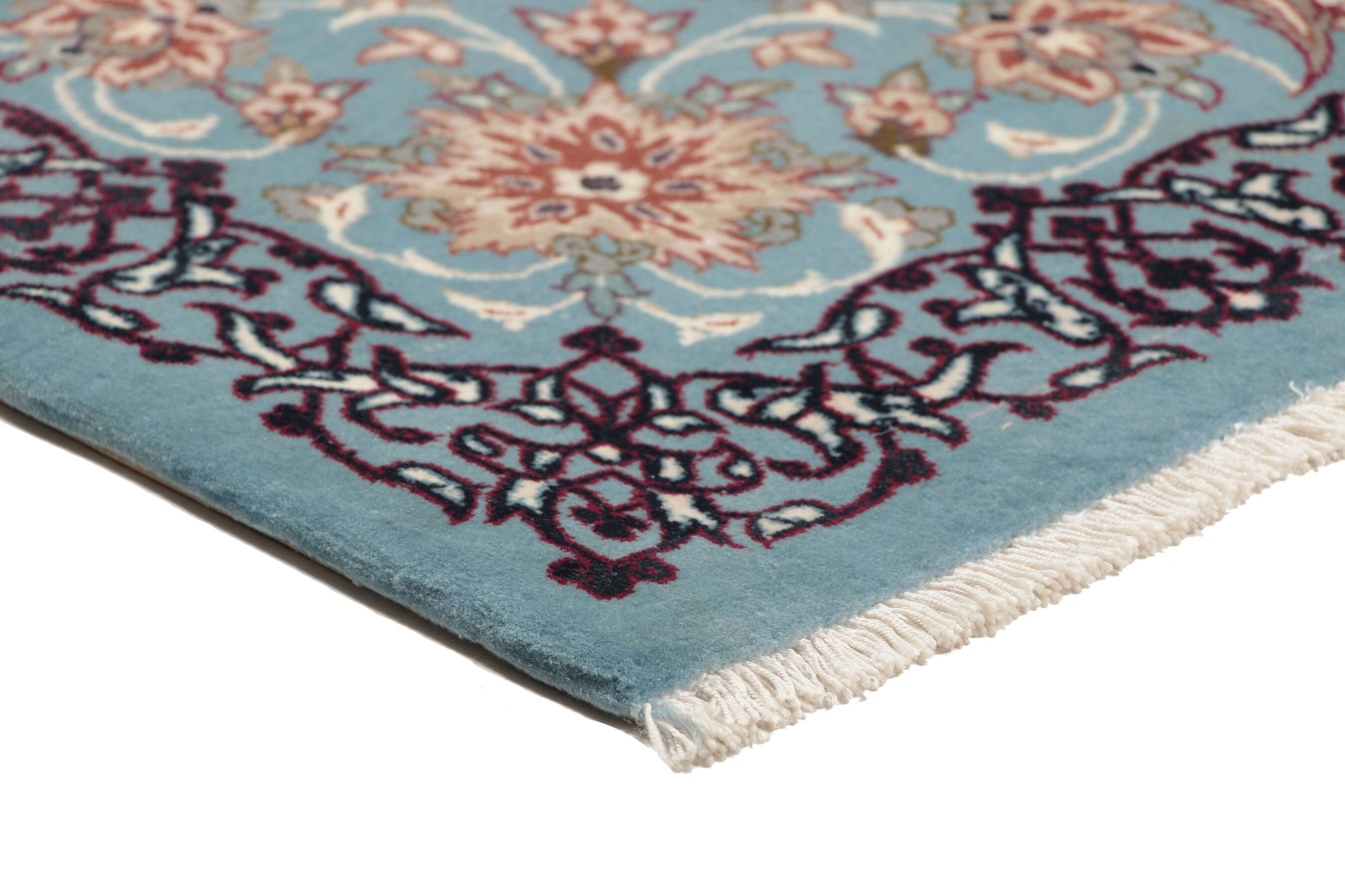 
    Isfahan silk warp - Dark teal - 80 x 117 cm
  