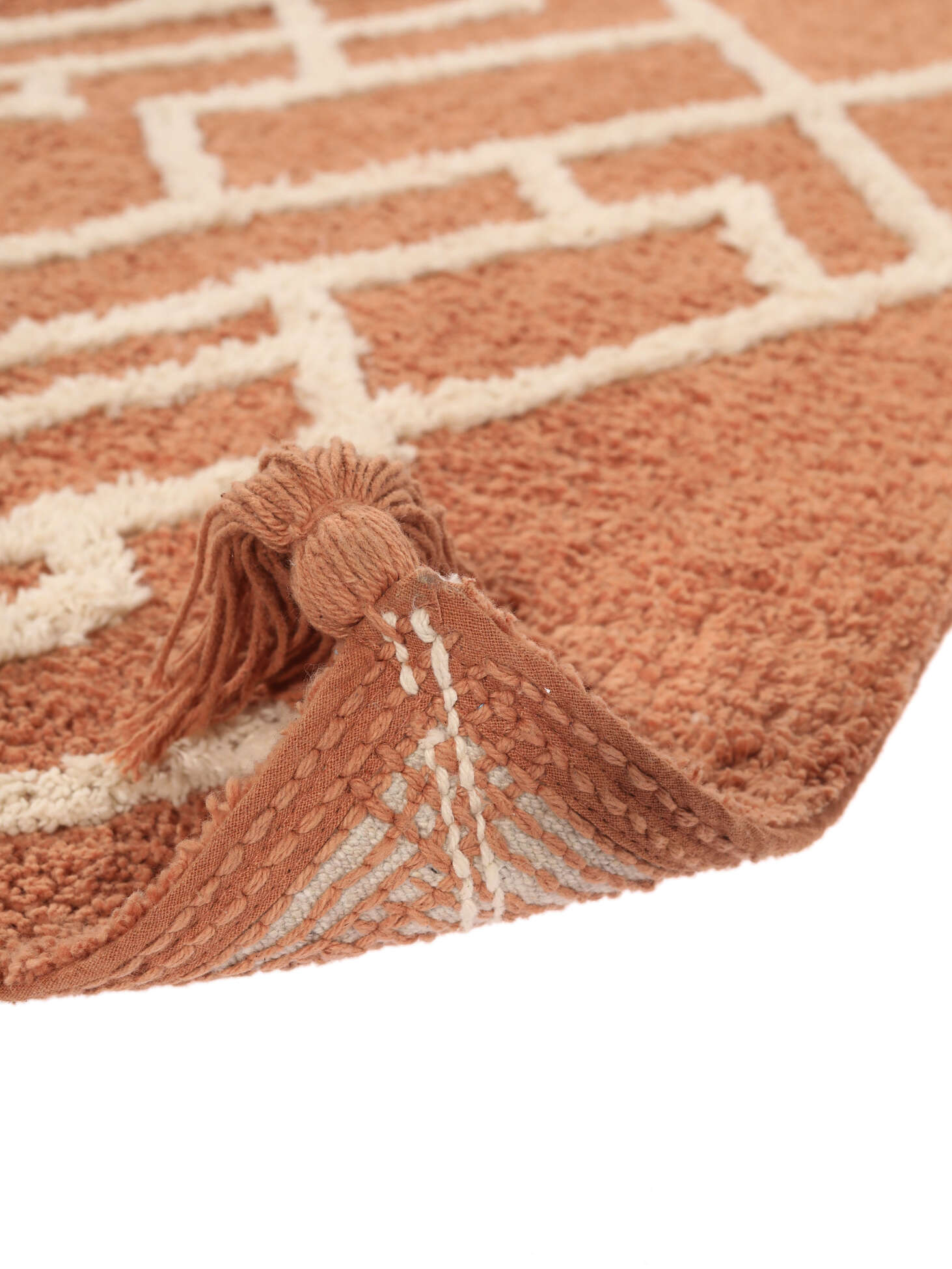 Cadiz tappeto da bagno - Beige / Terracotta 60x90 - CarpetVista