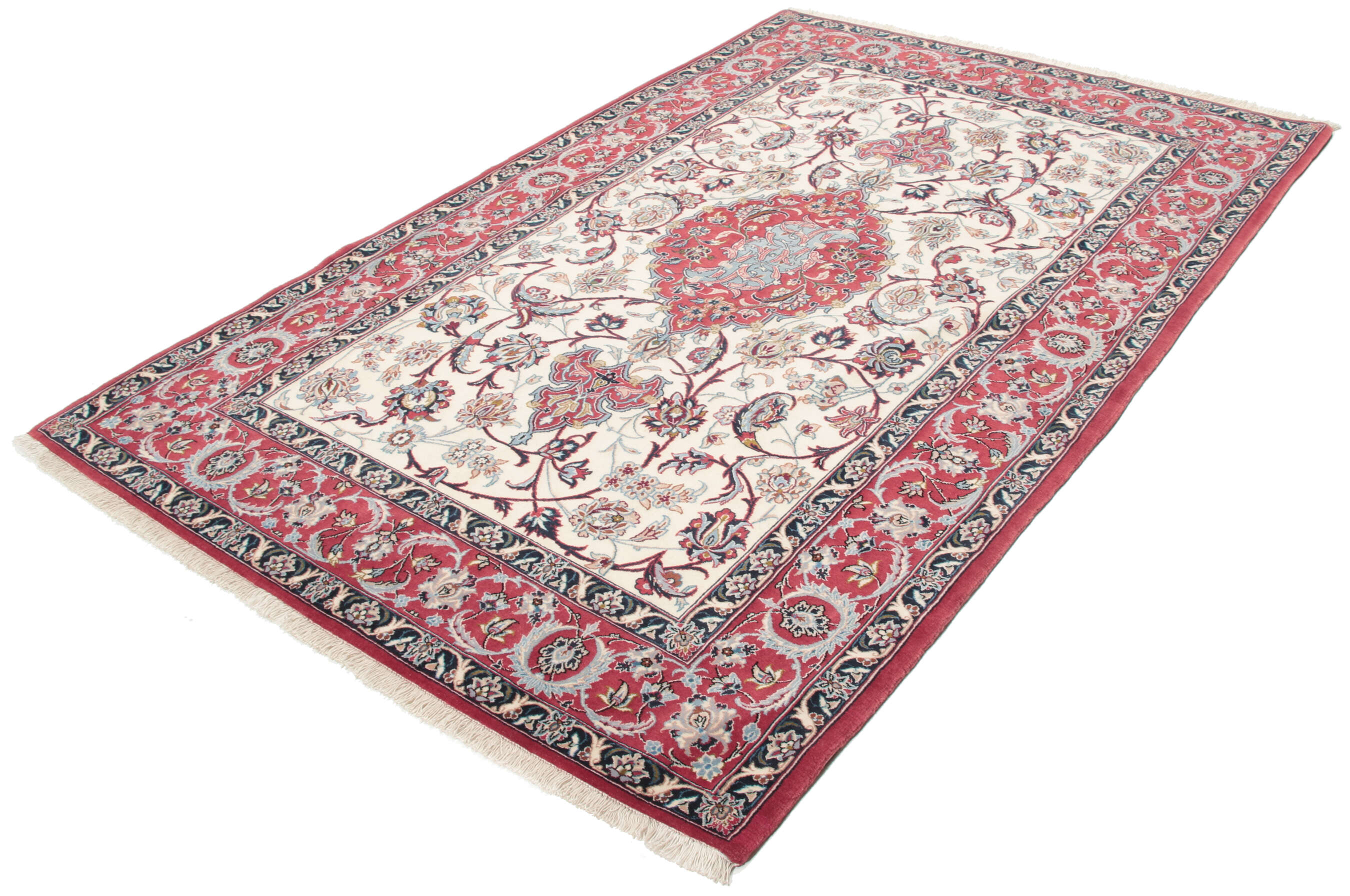 
    Isfahan silk warp - Dark red - 113 x 177 cm
  