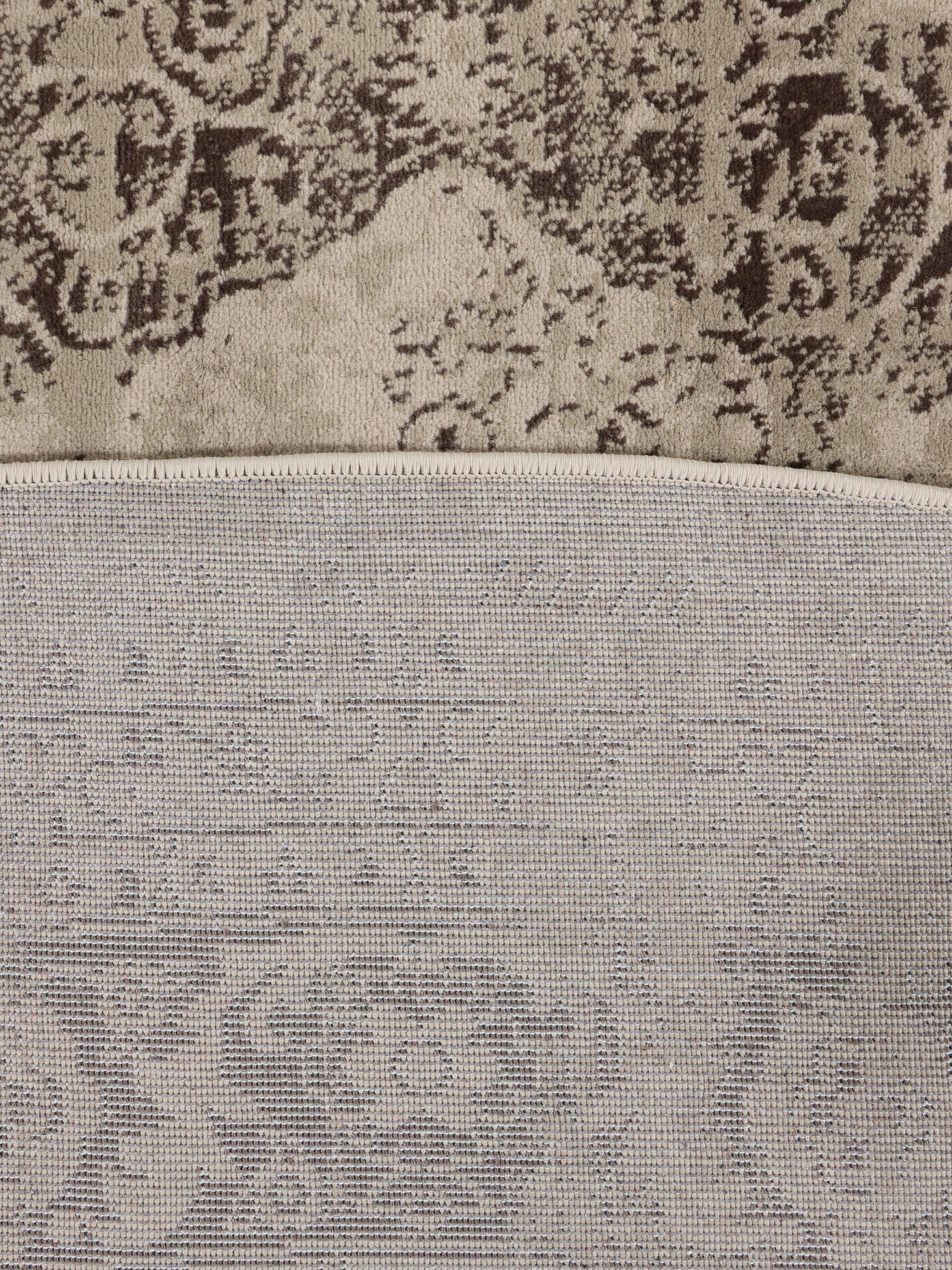 Tapis Rond Design Abstrait Moderne - Beige, Diamètre 200 Cm - Pour Salon, Salle à Manger, Chambre, Intérieur/extérieur