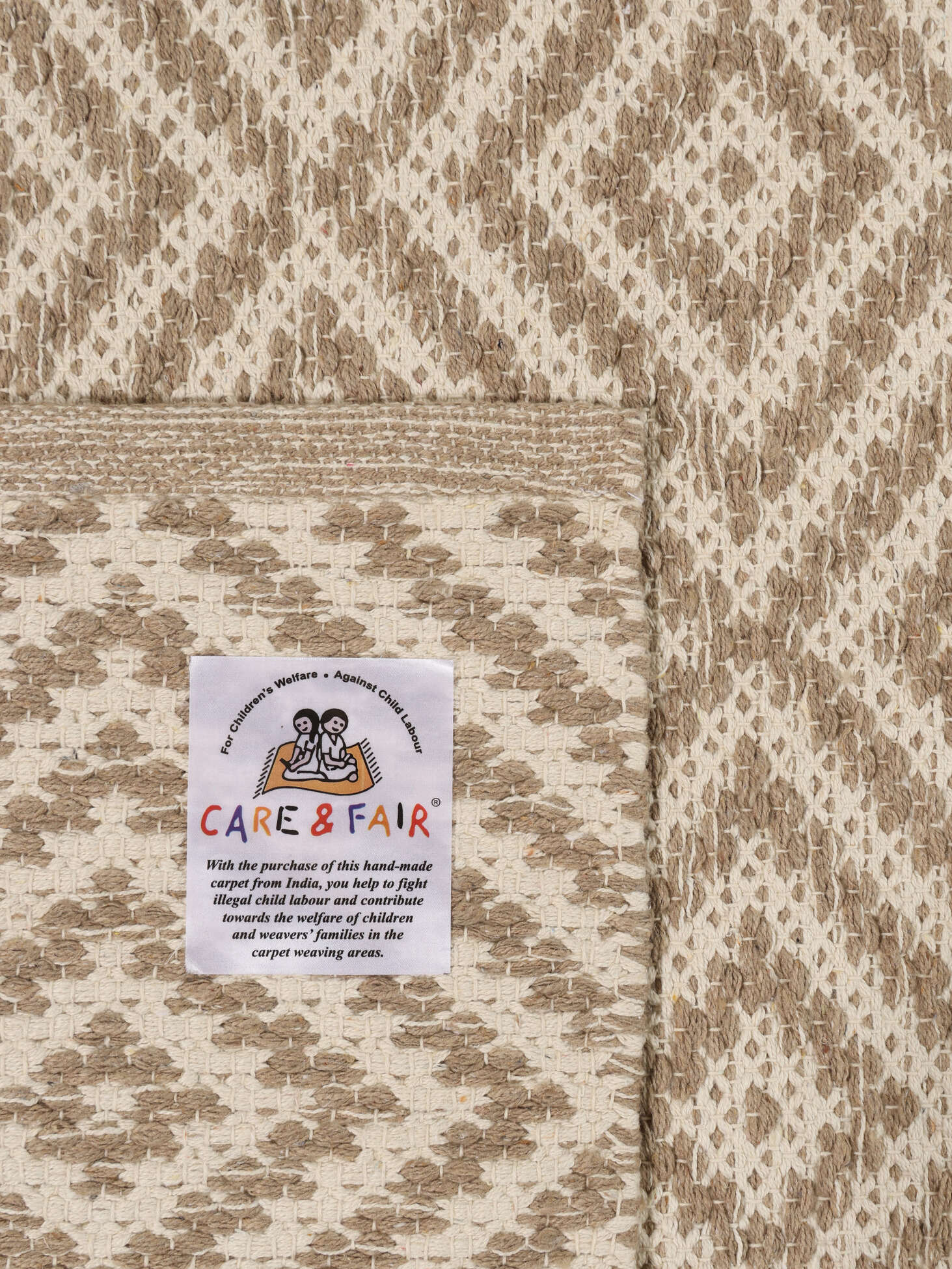 Rugvista Essential - Solveig - Beige / Bianco 140 x 200 cm Tappeti Cotone -  Rugvista