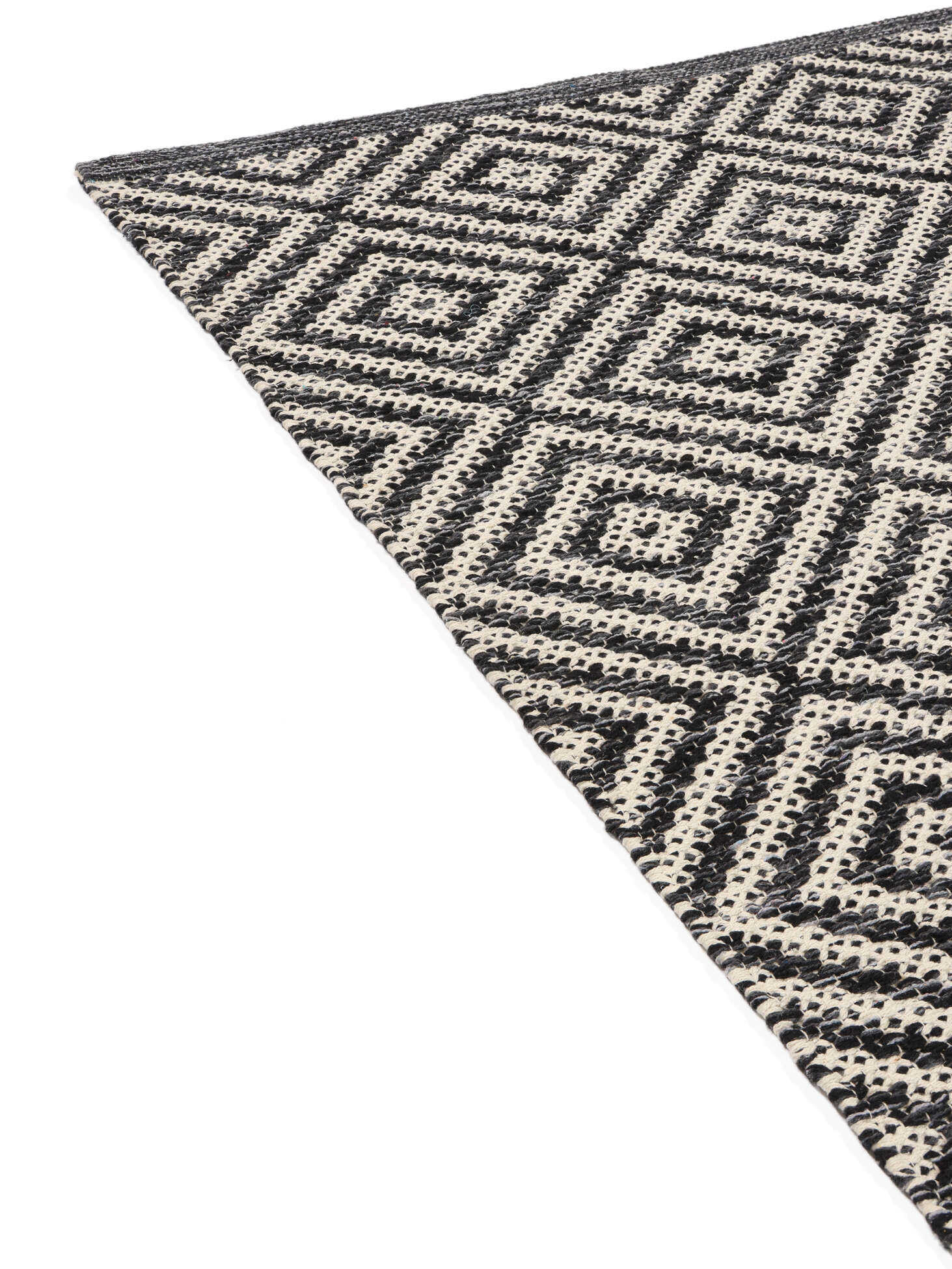 Rugvista Essential Solveig Black / White 200 x 300 cm Cotton Rug