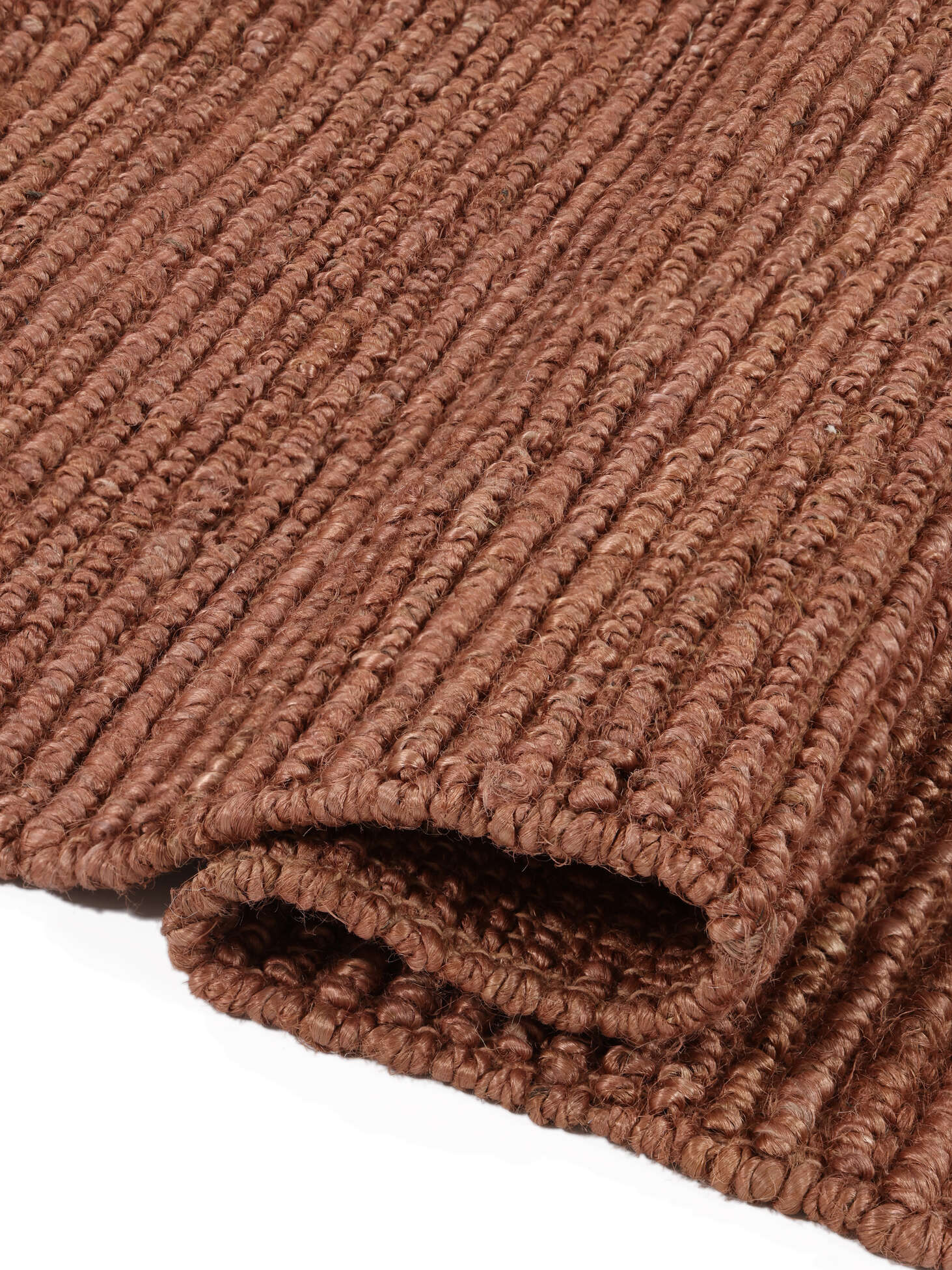 
    Jute Ribbed - Copper red - 160 x 230 cm
  