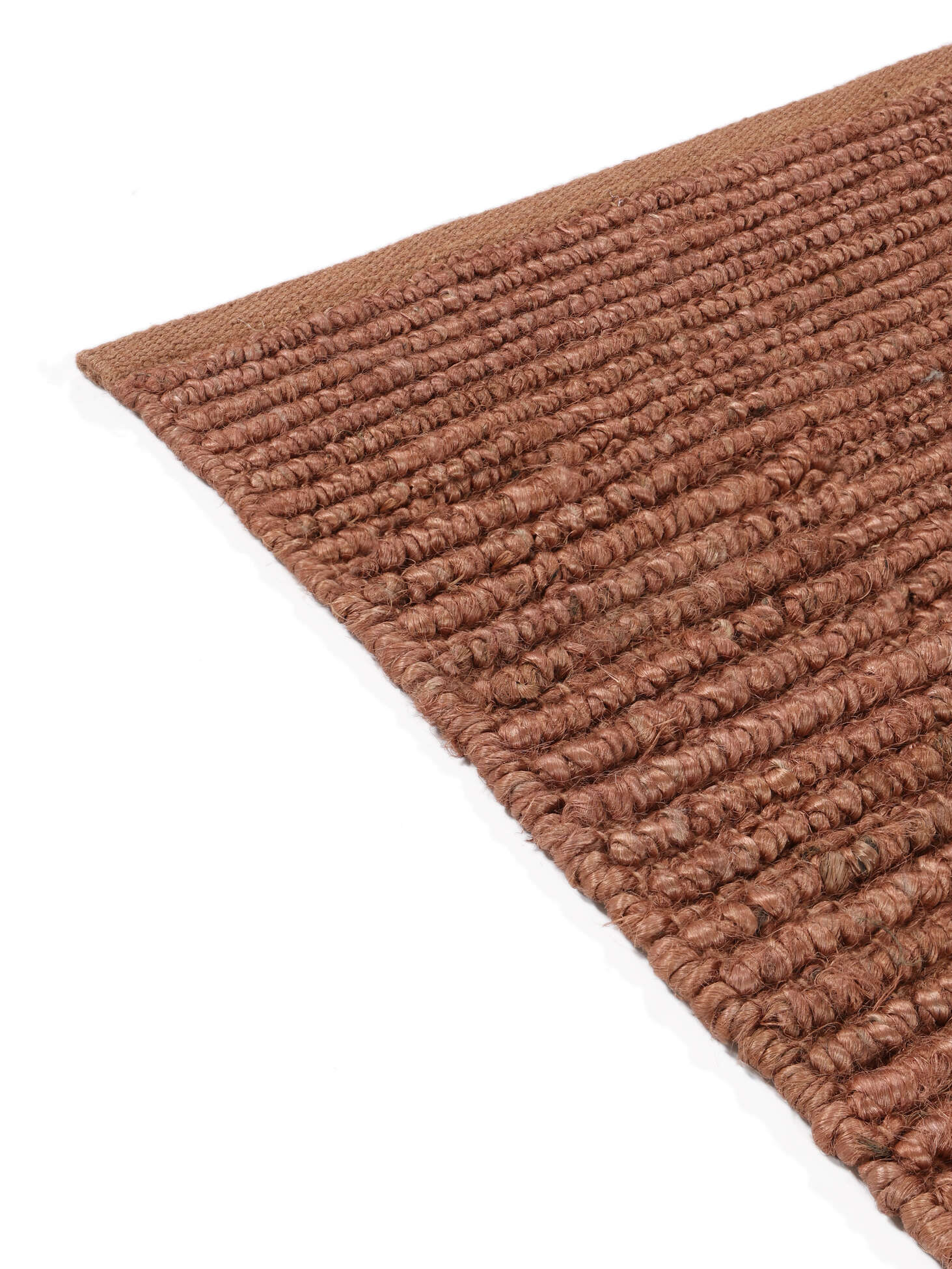 
    Jute Ribbed - Copper red - 200 x 300 cm
  