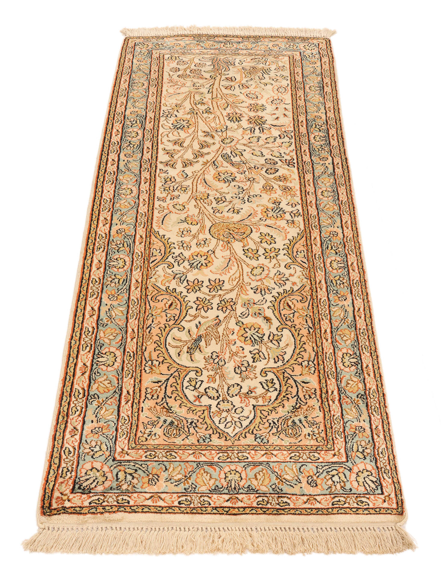 
    Kashmir pure silk 24 / 24 Quality - Brown - 48 x 127 cm
  