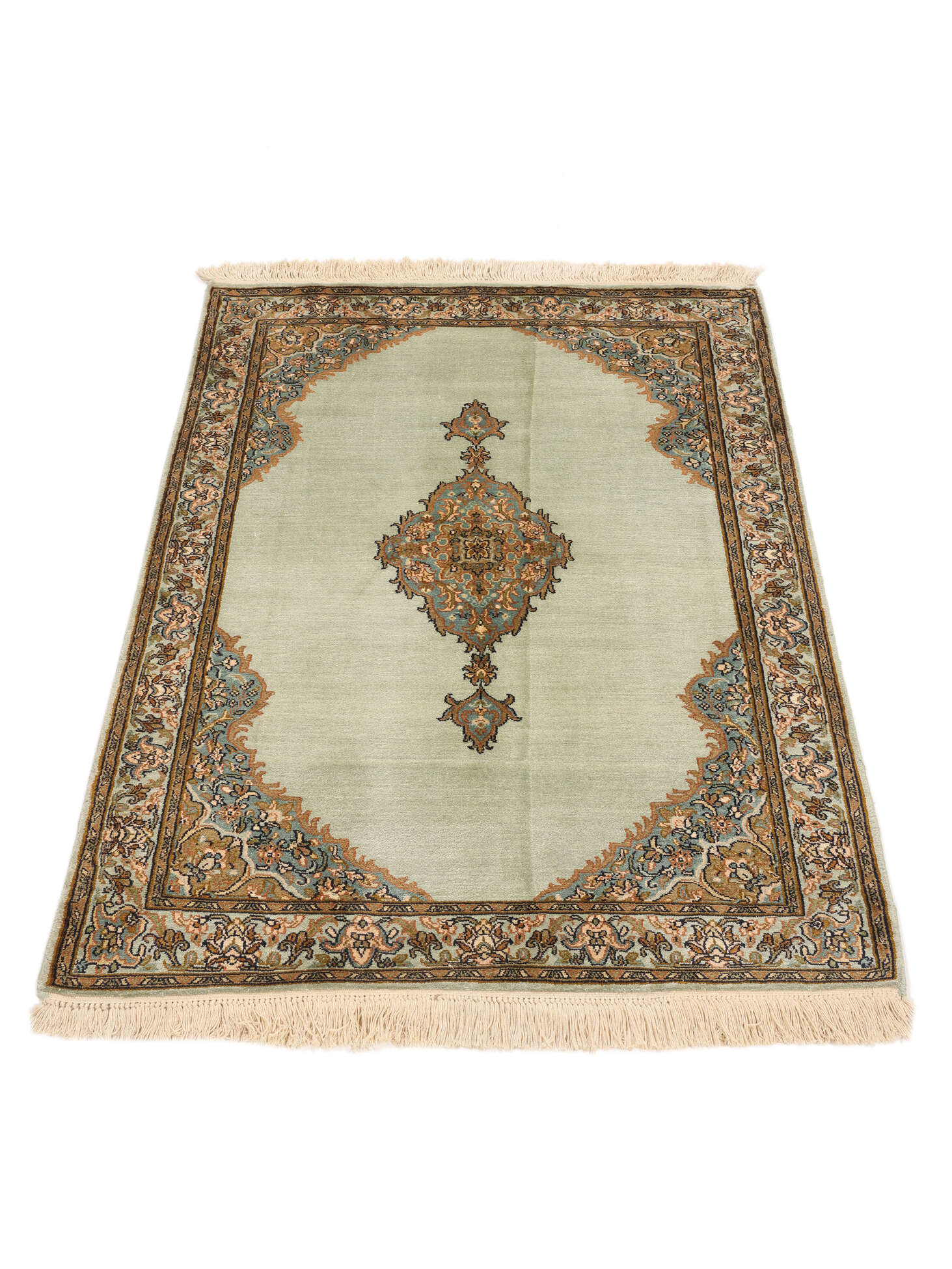 
    Kashmir pure silk 24 / 24 Quality - Brown - 62 x 90 cm
  