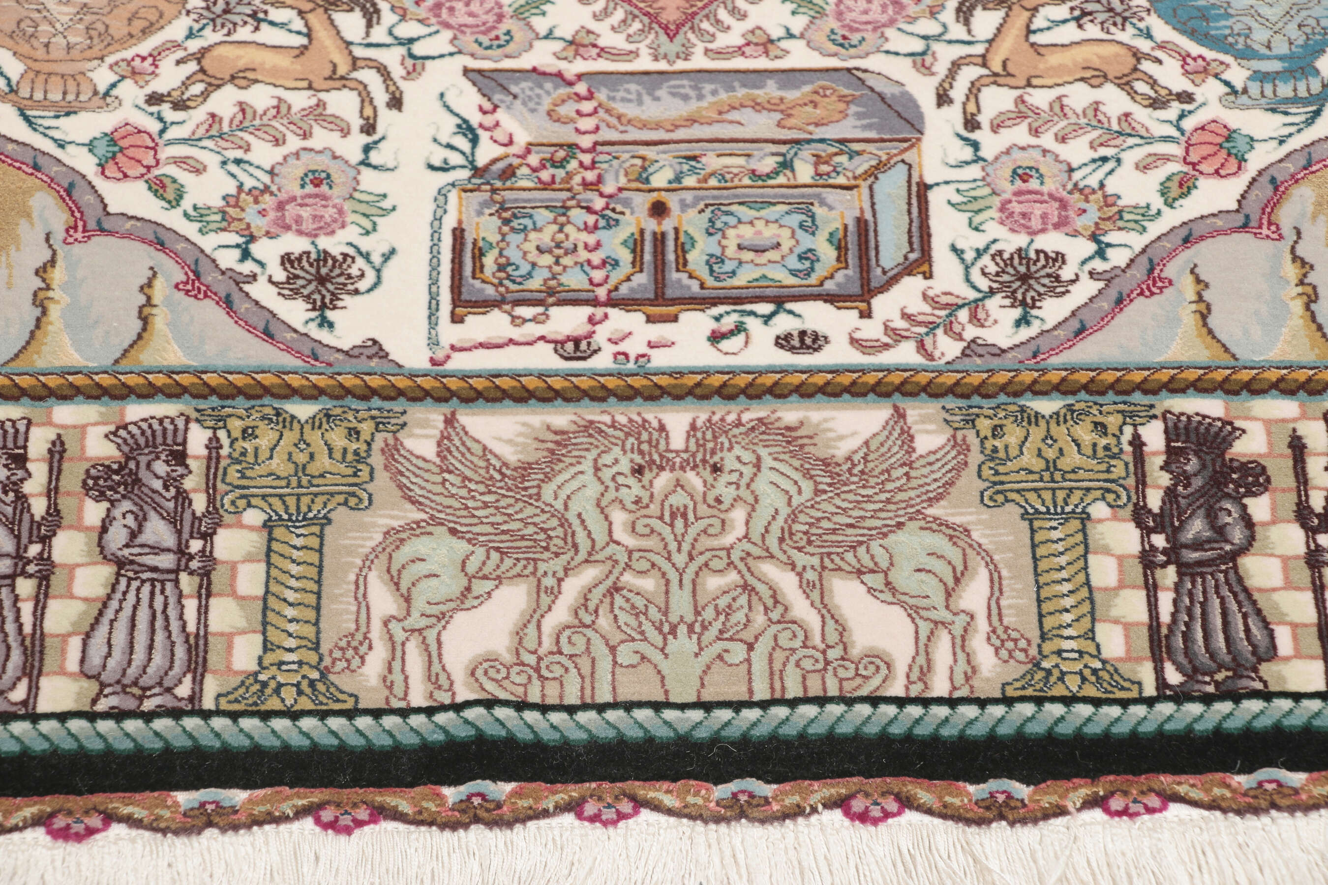 
    Tabriz 60 Raj silk warp - Brown - 100 x 153 cm
  