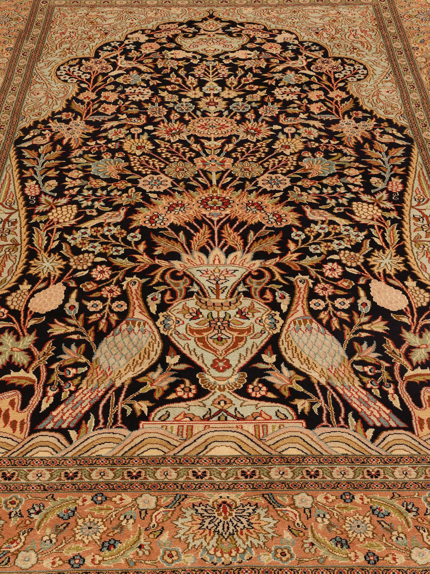 
    Kashmir pure silk 24 / 24 Quality - Brown - 125 x 199 cm
  