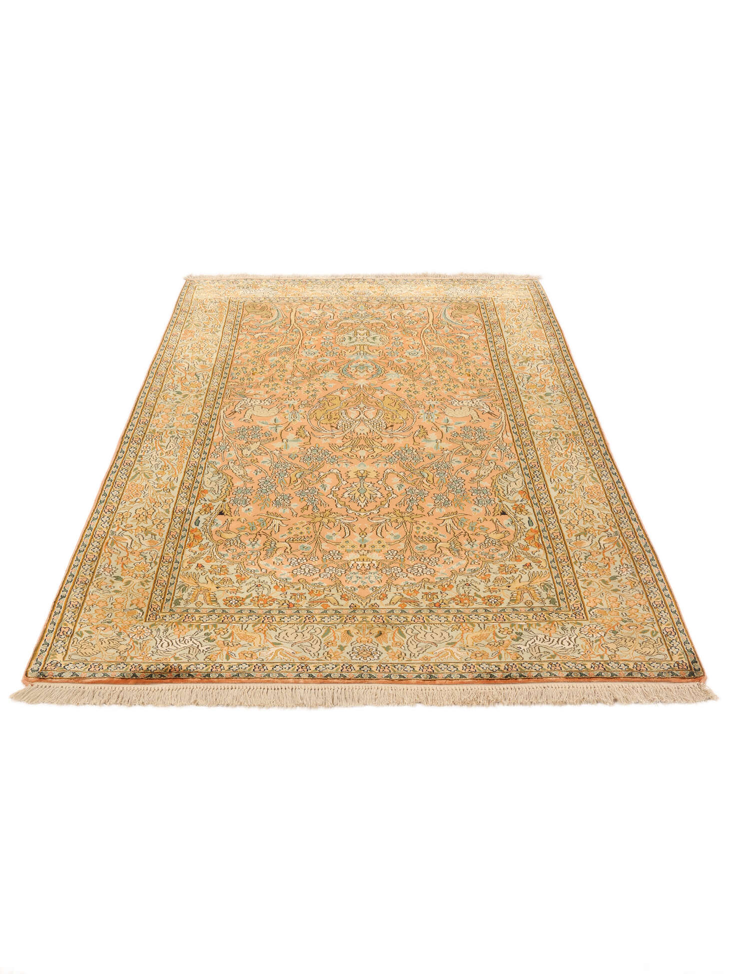 
    Kashmir pure silk 24 / 24 Quality - Brown - 102 x 171 cm
  