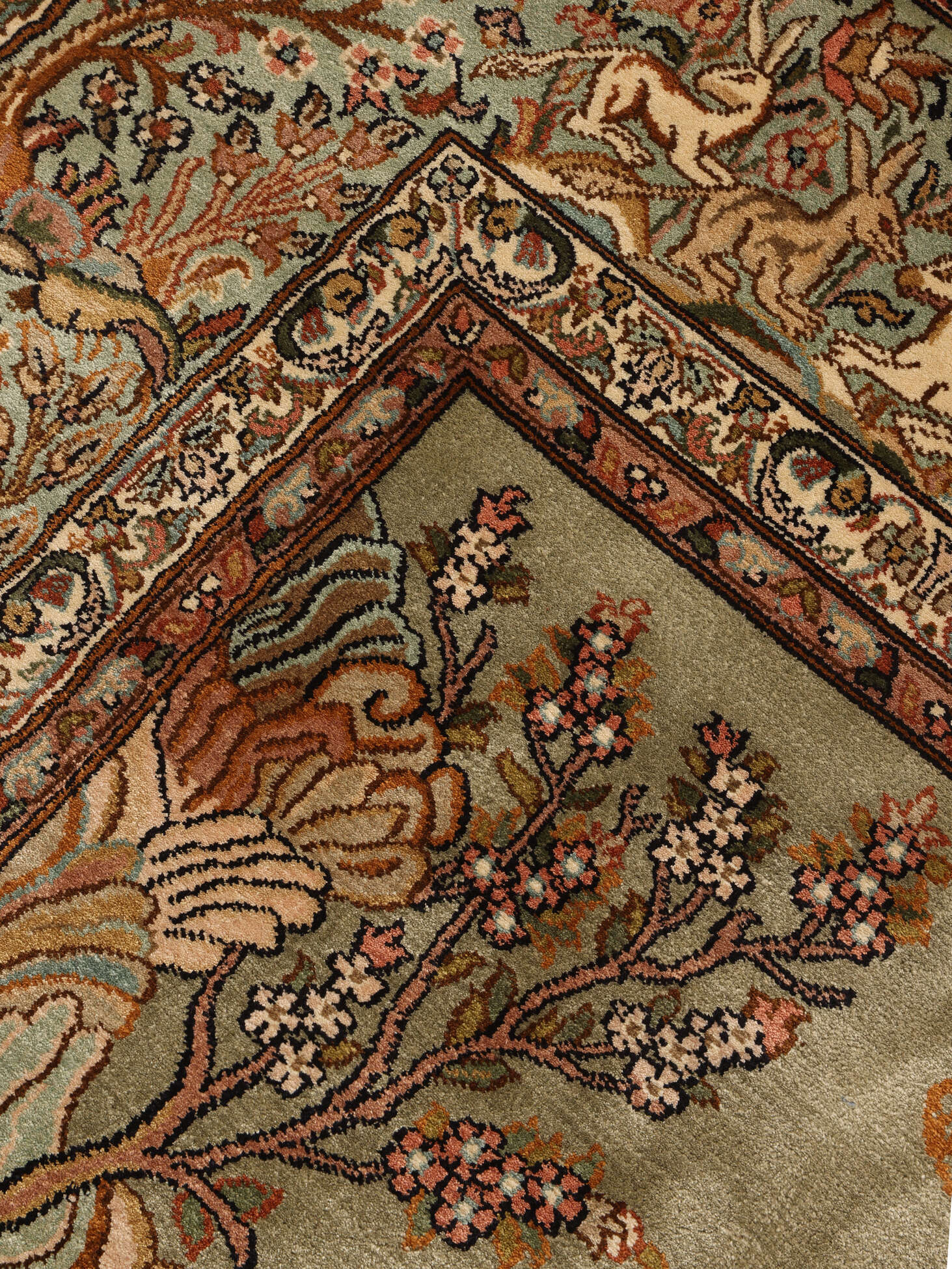 
    Kashmir pure silk 24 / 24 Quality - Brown - 153 x 182 cm
  