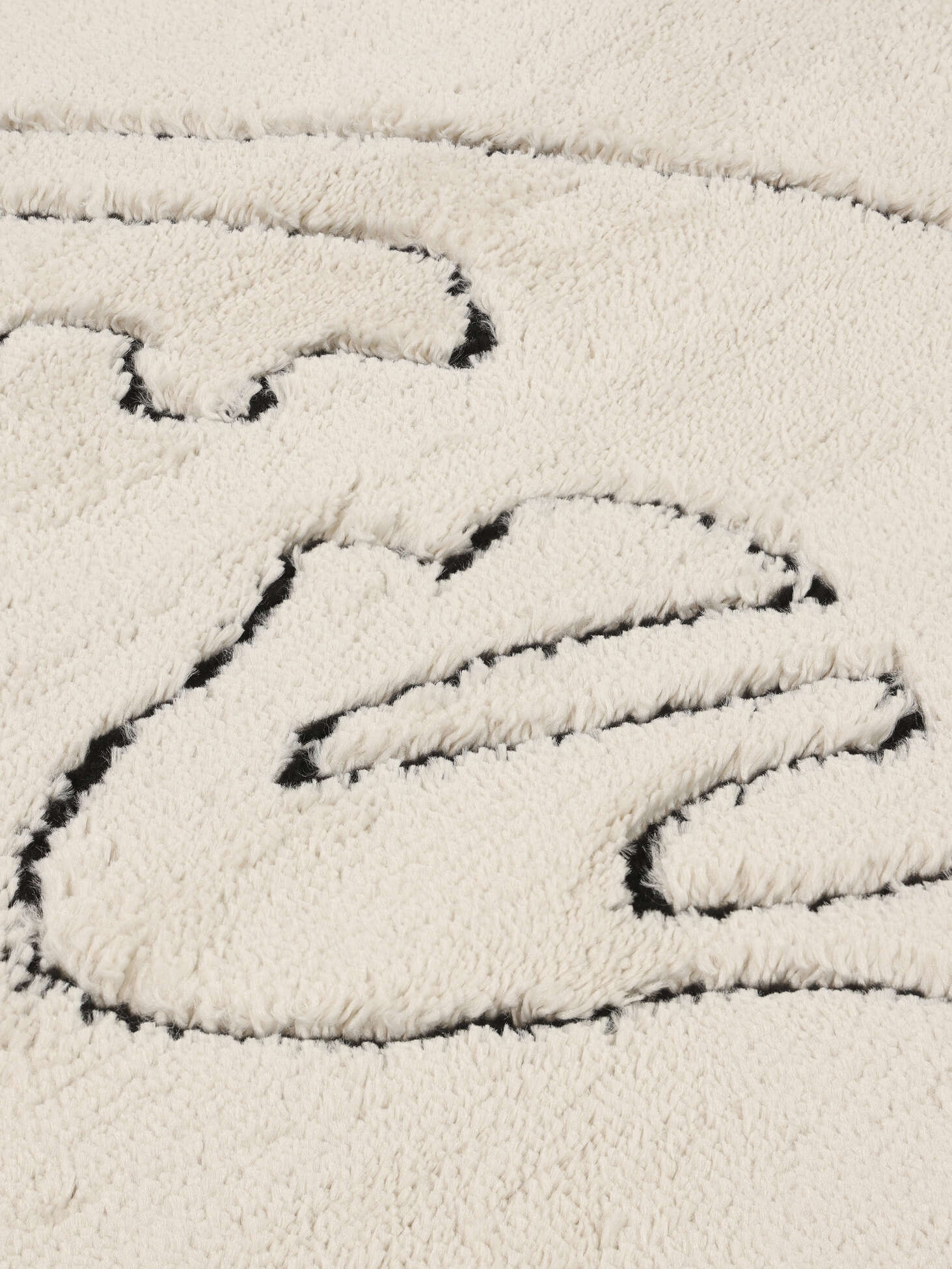 Rugvista Essential Line Cream White / Black 160 x 230 cm Rug Rugvista