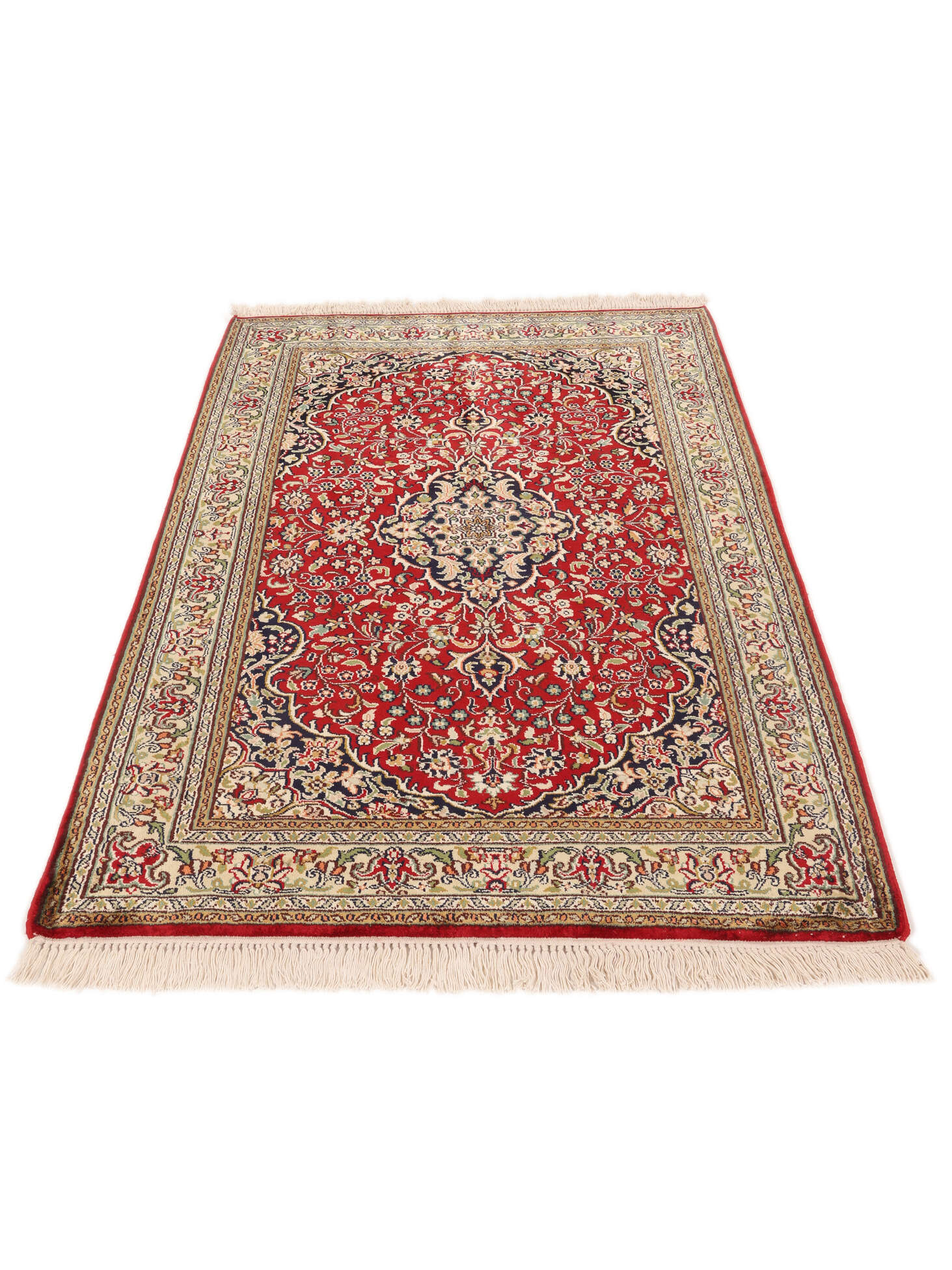 
    Kashmir pure silk - Dark red - 80 x 124 cm
  