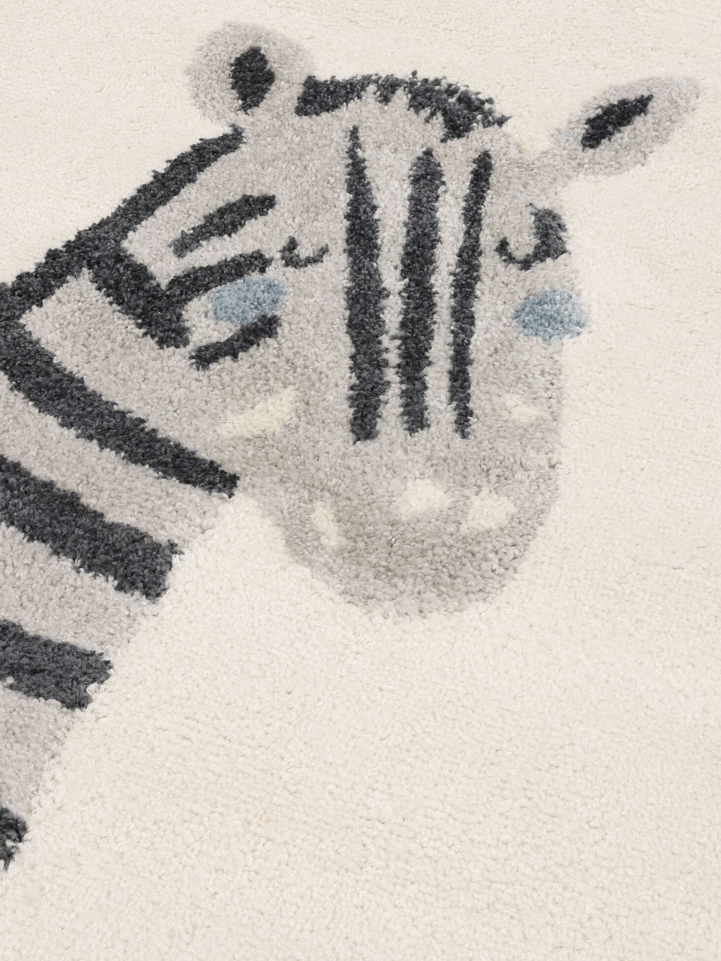 Rugvista Essential Zebbo Zebra Schwarz / Weiß, Rund Ø 150 cm