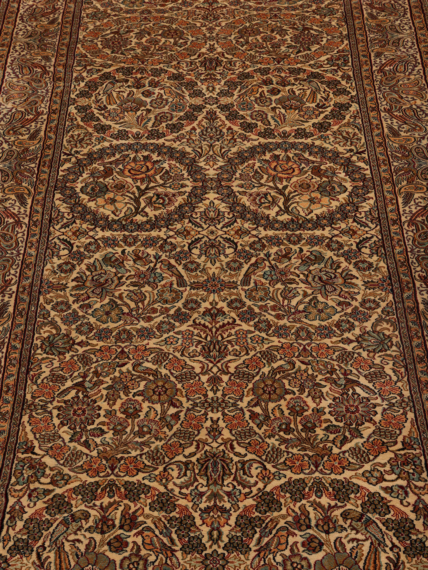 
    Kashmir pure silk 24 / 24 Quality - Brown - 96 x 358 cm
  