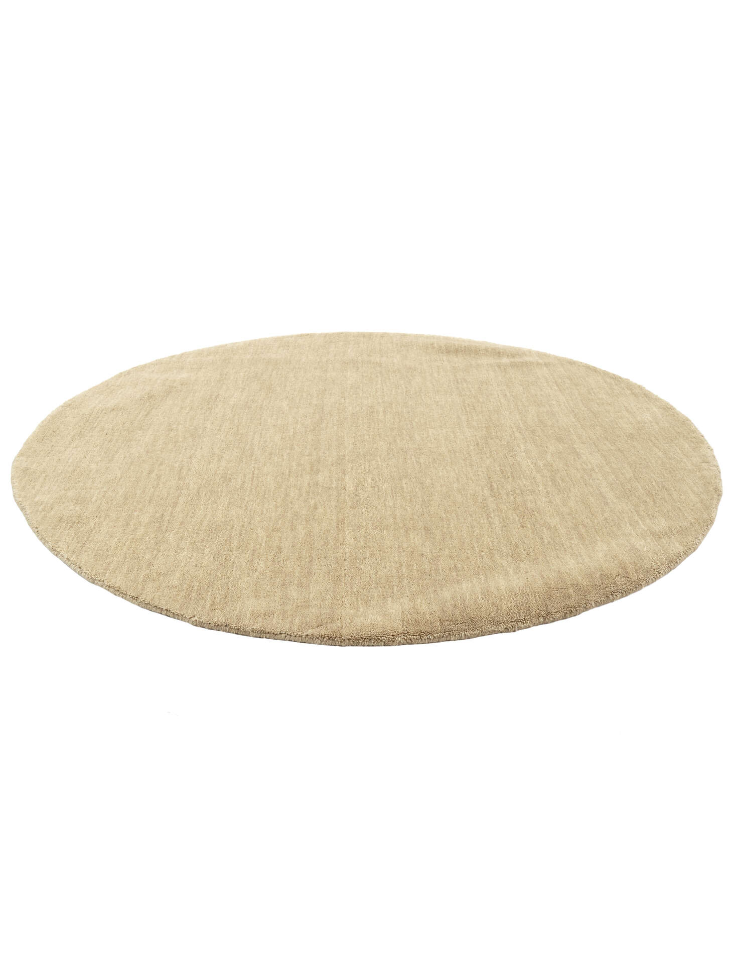 Tapis Rond Design Abstrait Contemporain - Diamètre 200 Cm, Poils Courts Beige, Pour Salon, Chambre, Intérieur/extérieur
