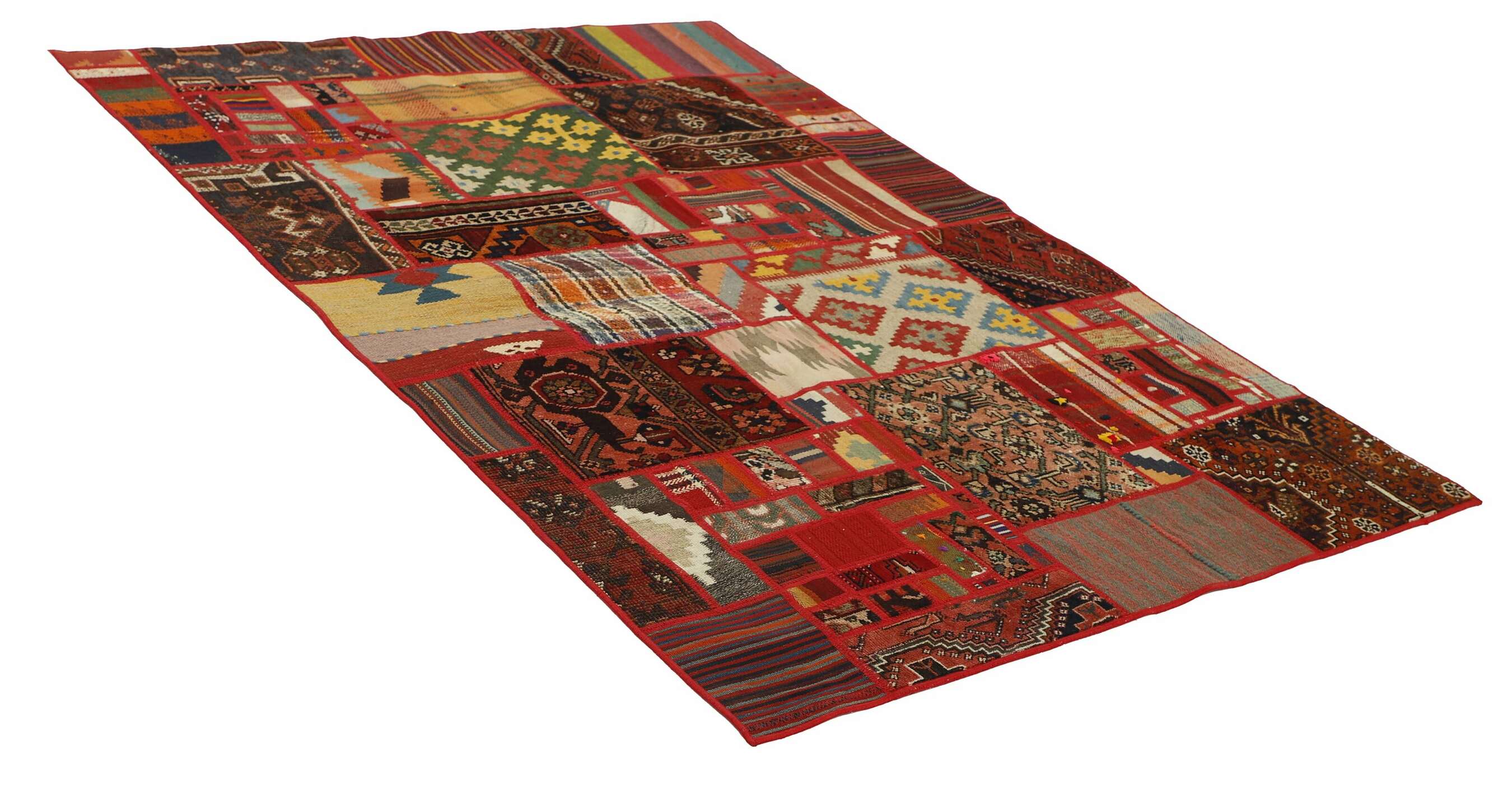 
    Kilim Patchwork - Dark red - 140 x 200 cm
  