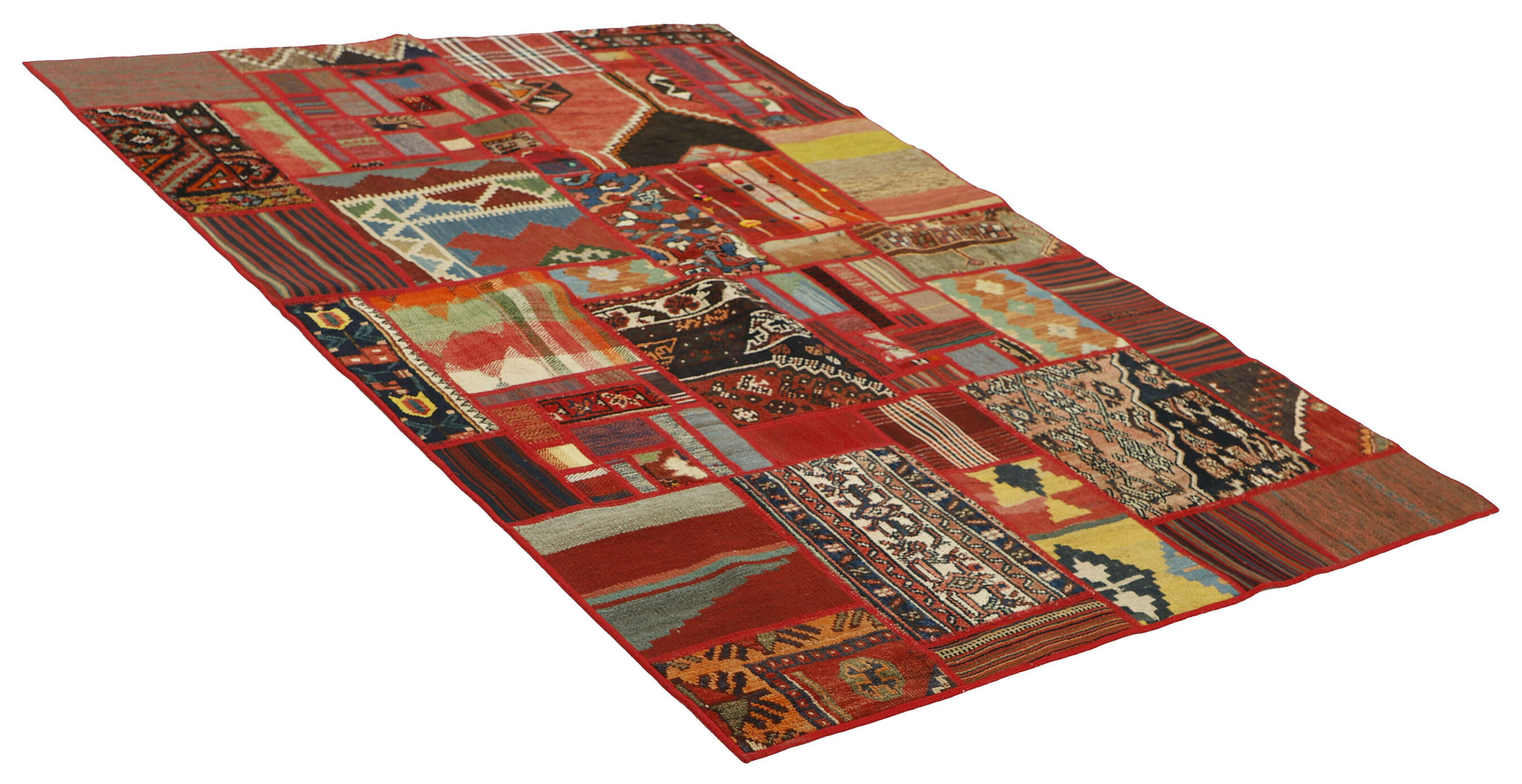 
    Kilim Patchwork - Dark red - 140 x 200 cm
  