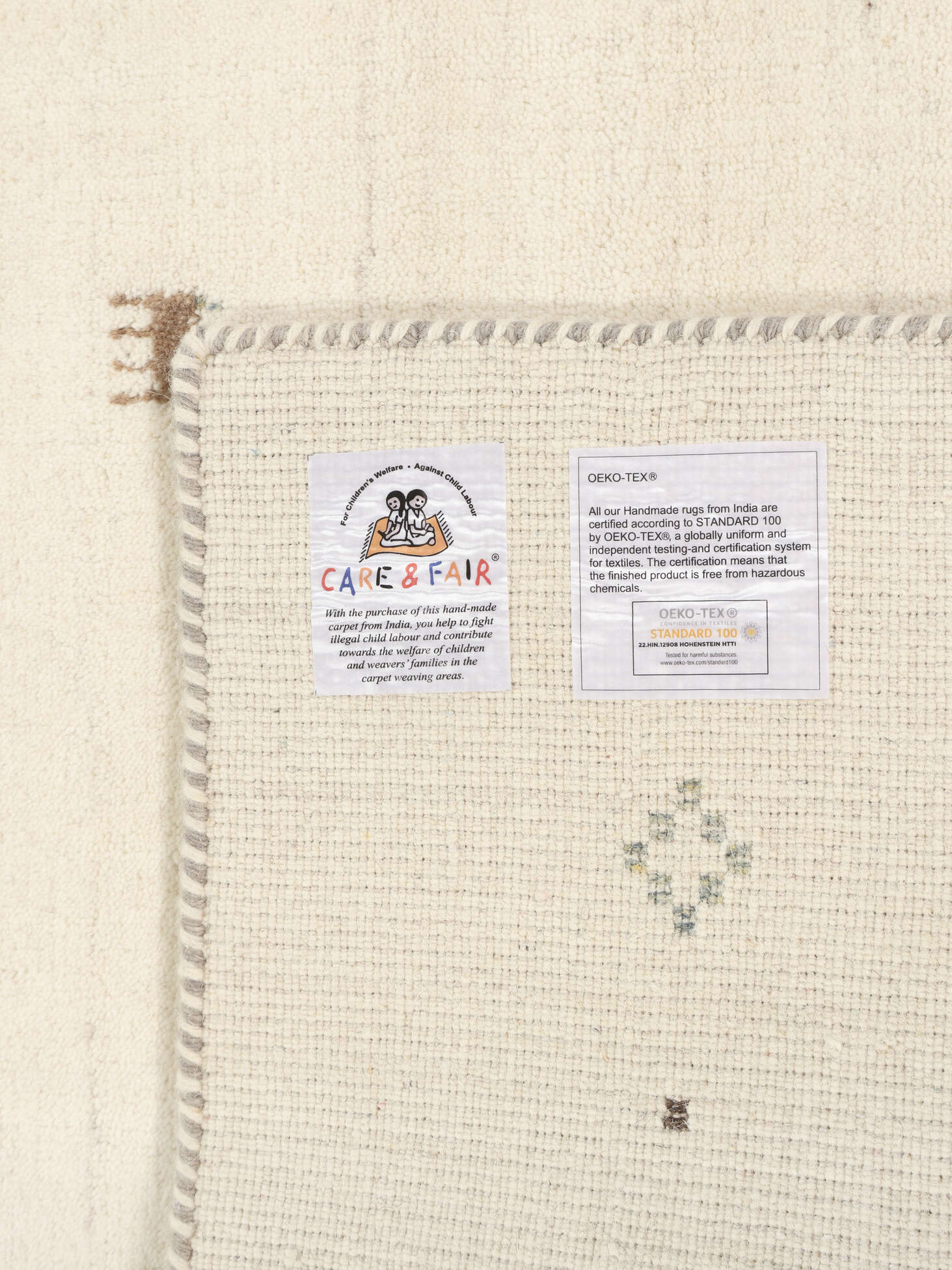 Tapis Gabbeh Laine Beige 200x300 Cm - Motif Animaux Fait Main - Beliani