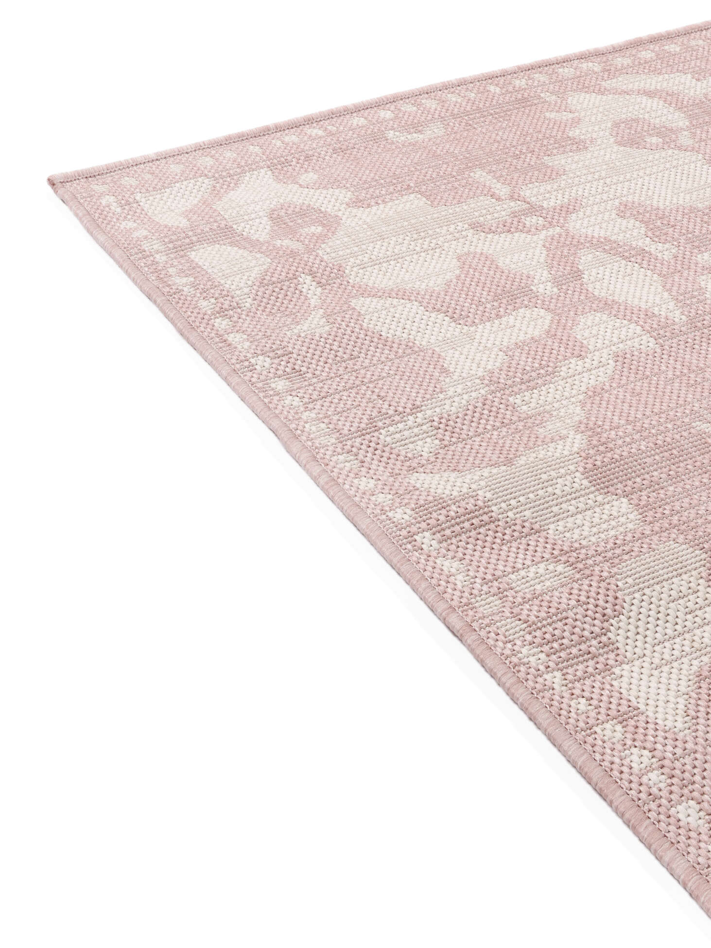 Alfombra étnica rosa con estampado 160 x 230 cm ALEV - Miliboo