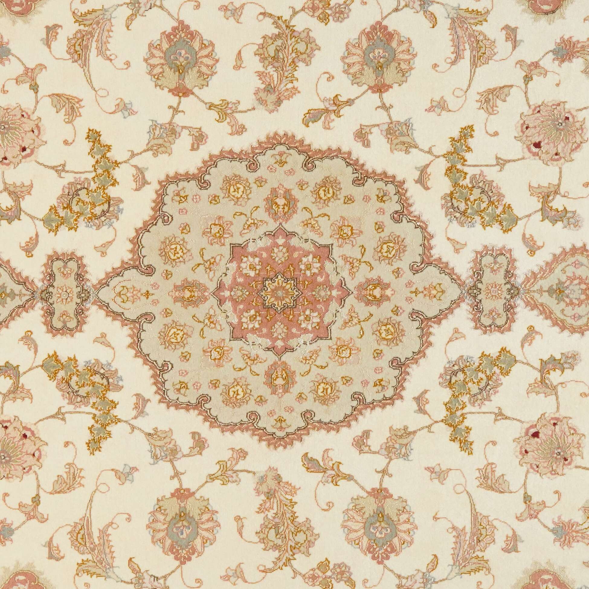 
    Tabriz 50 Raj with silk - Orange - 163 x 249 cm
  