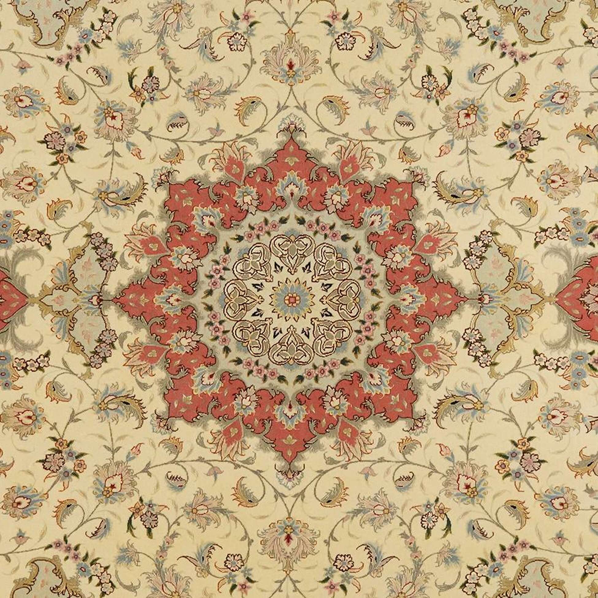 
    Tabriz 50 Raj with silk - Orange - 196 x 304 cm
  