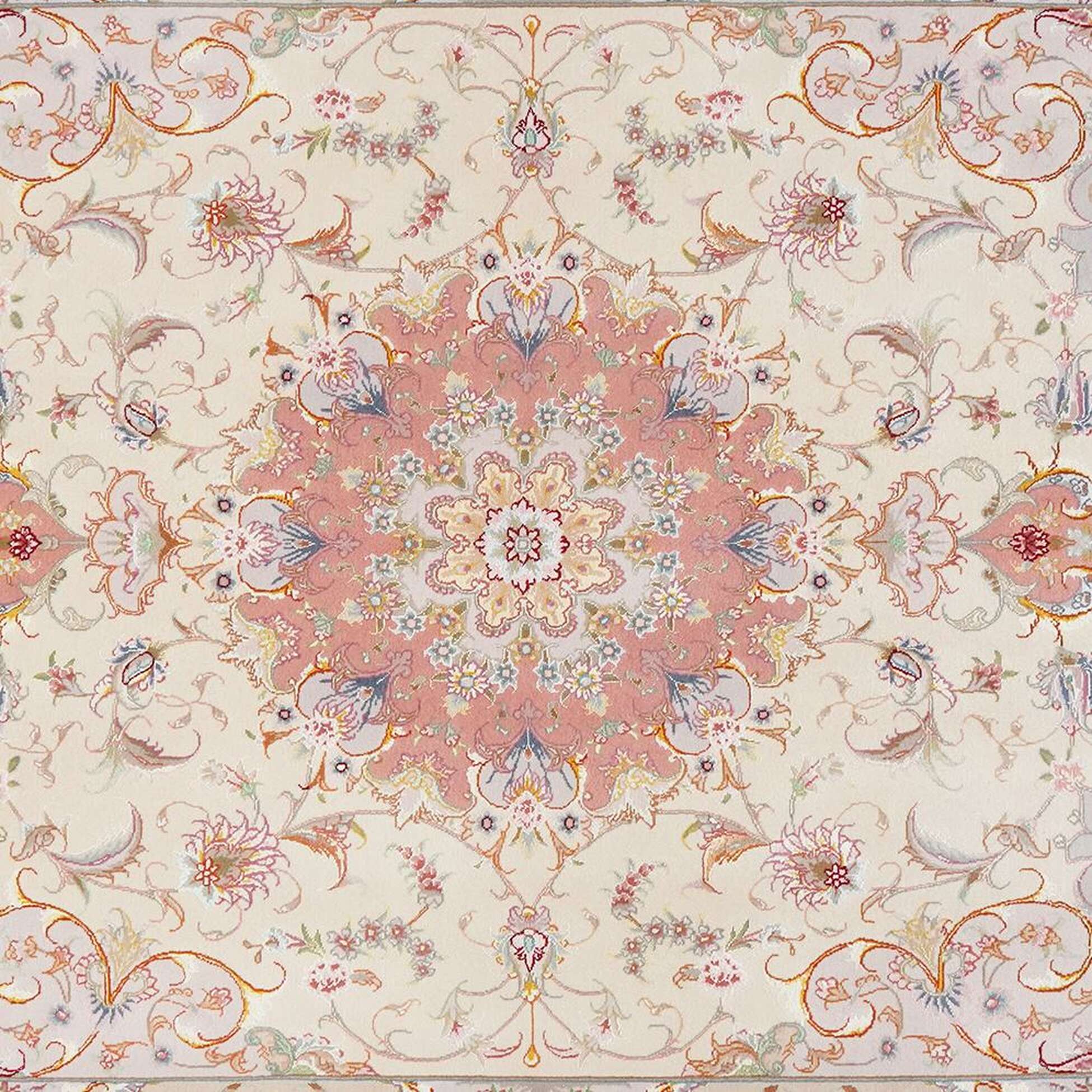 
    Tabriz 50 Raj with silk - Beige - 150 x 208 cm
  