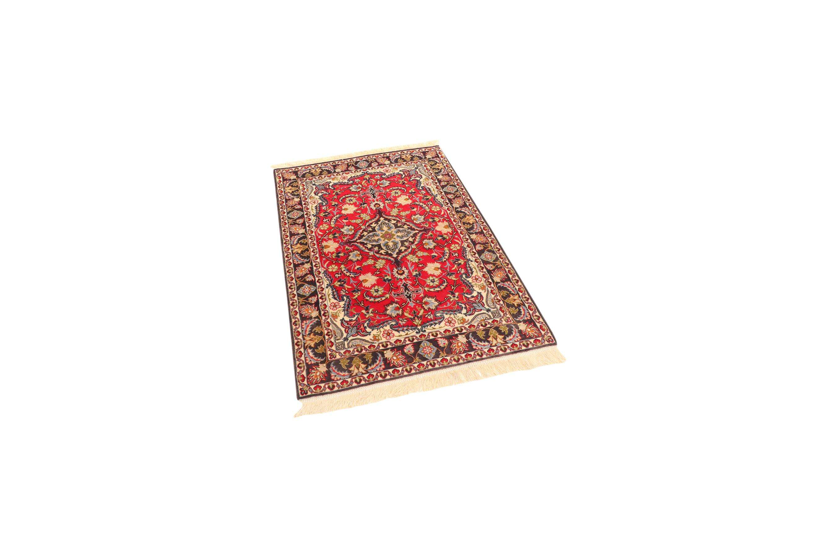 
    Isfahan silk warp - Dark red - 73 x 108 cm
  