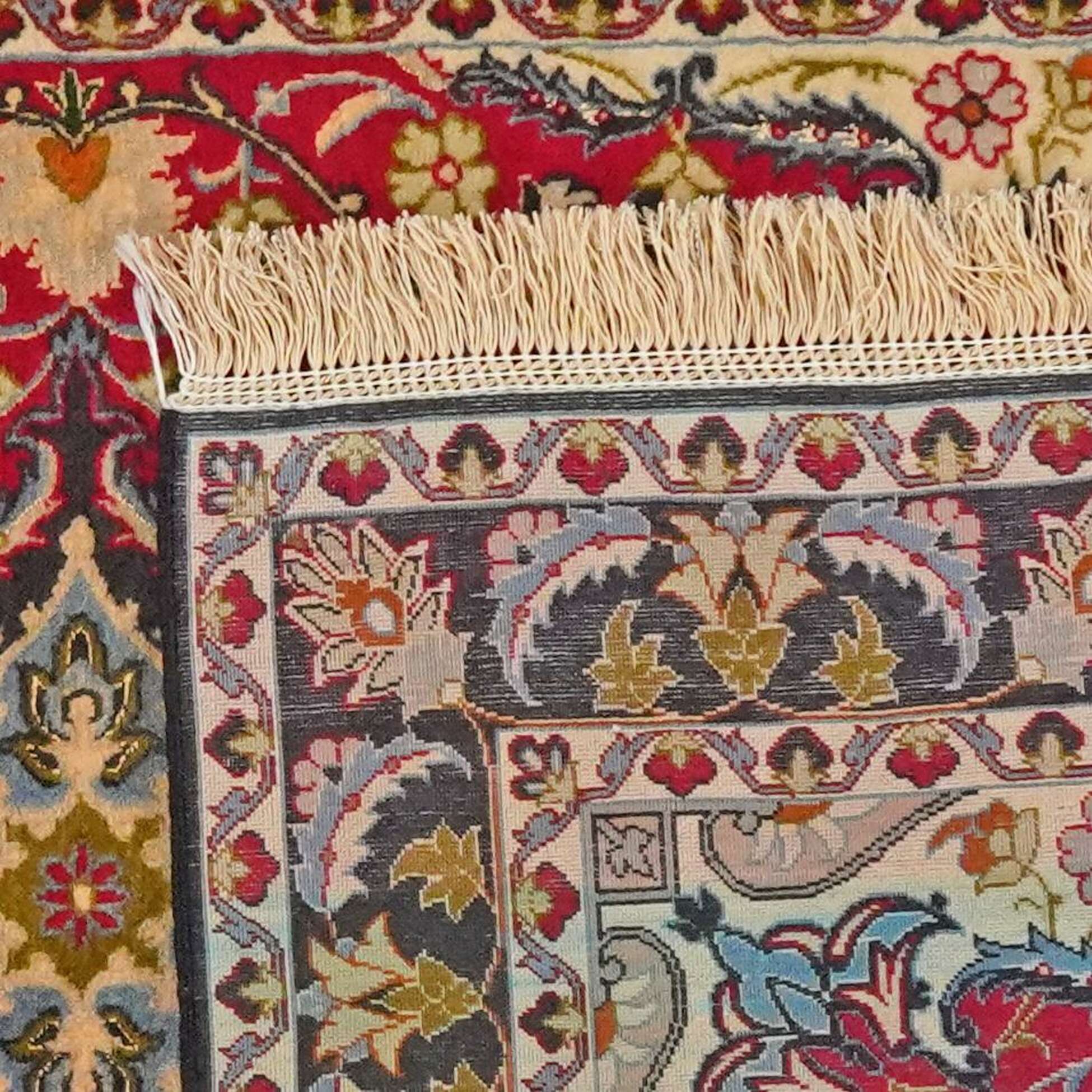 
    Isfahan silk warp - Dark red - 73 x 108 cm
  