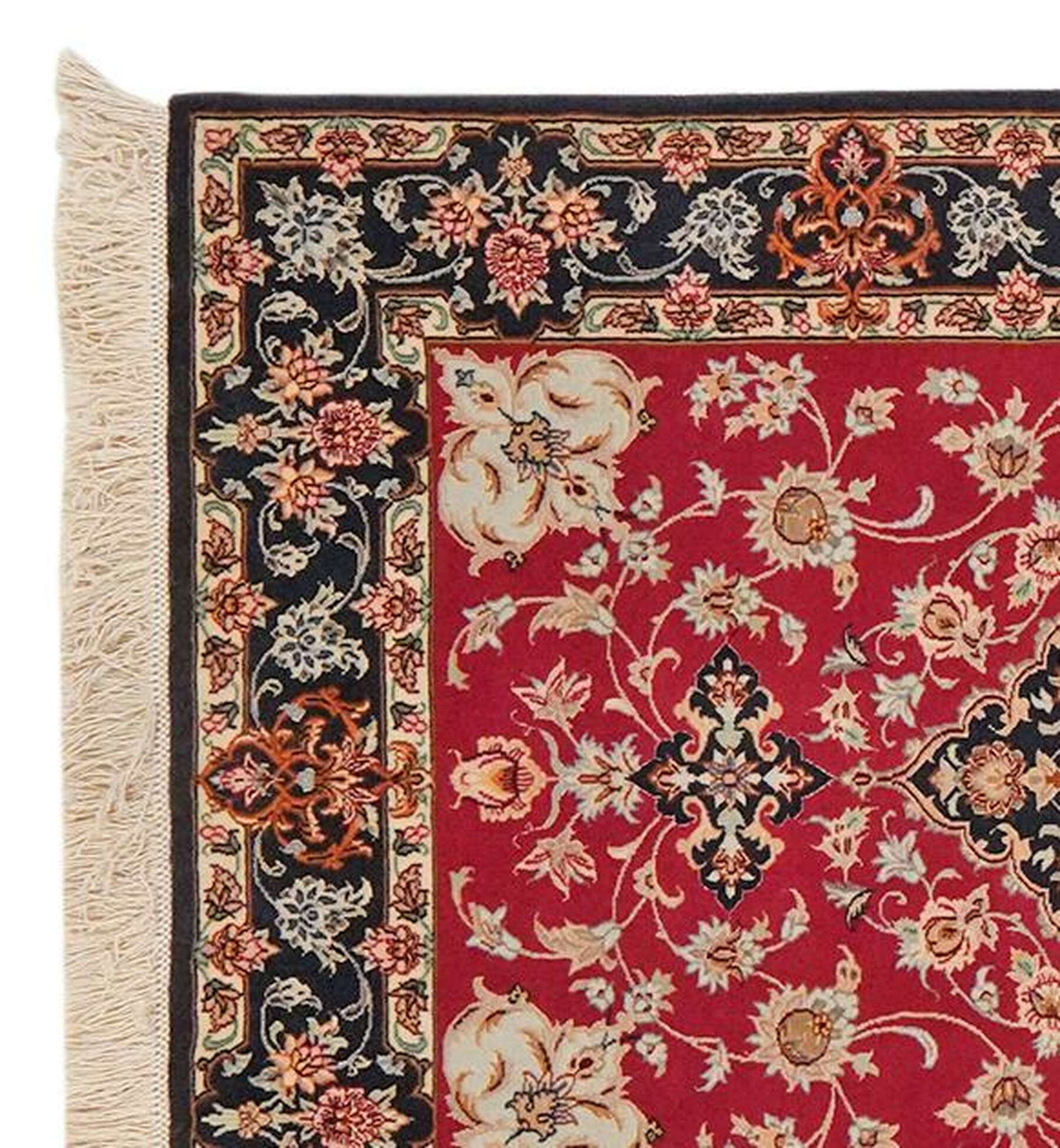 
    Isfahan silk warp - Dark red - 80 x 220 cm
  