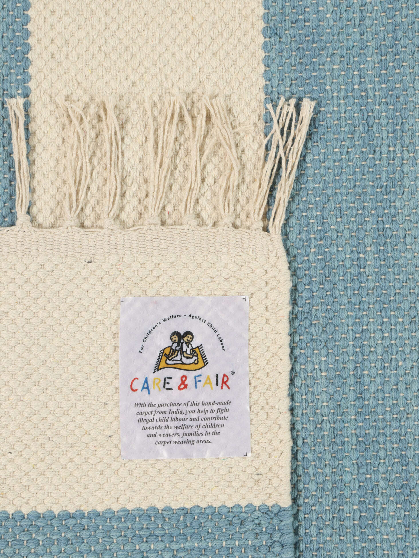 
    Cotton stripe - Light blue - 80 x 200 cm
  