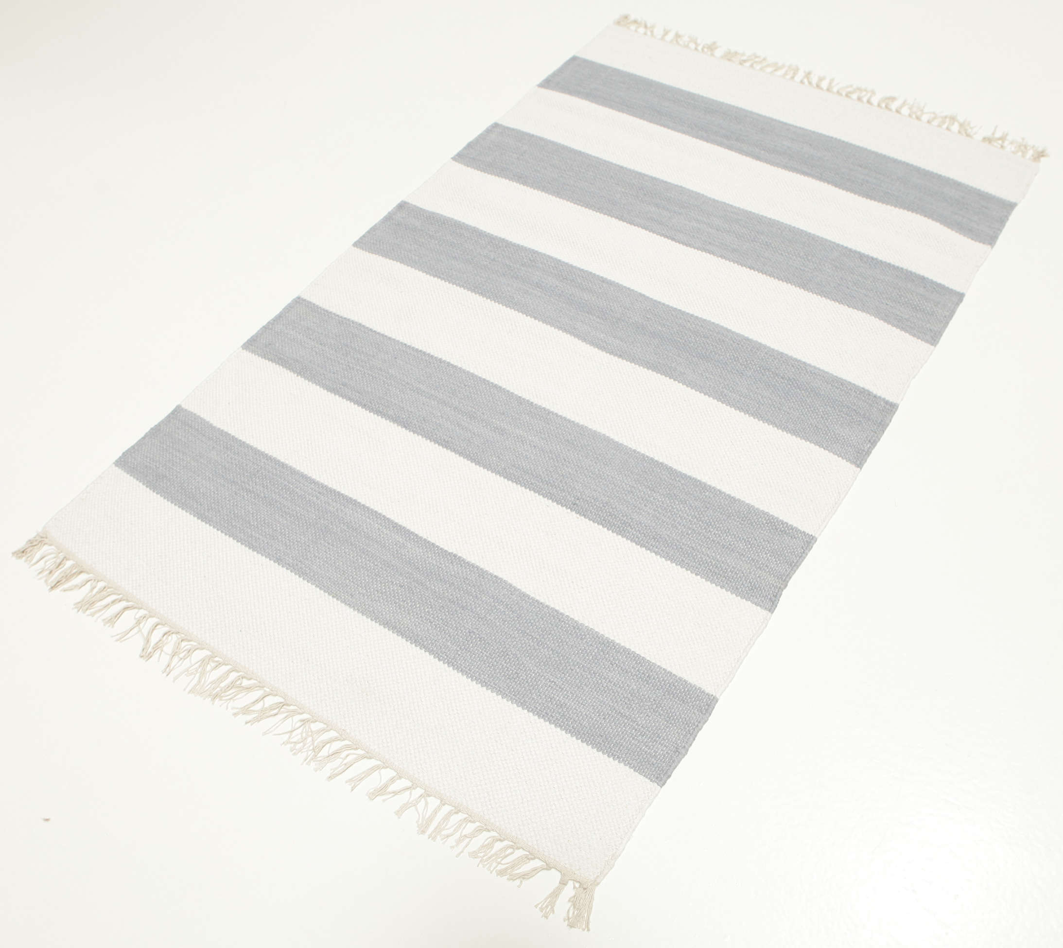 
    Cotton stripe - Grey / Off white - 100 x 160 cm
  
