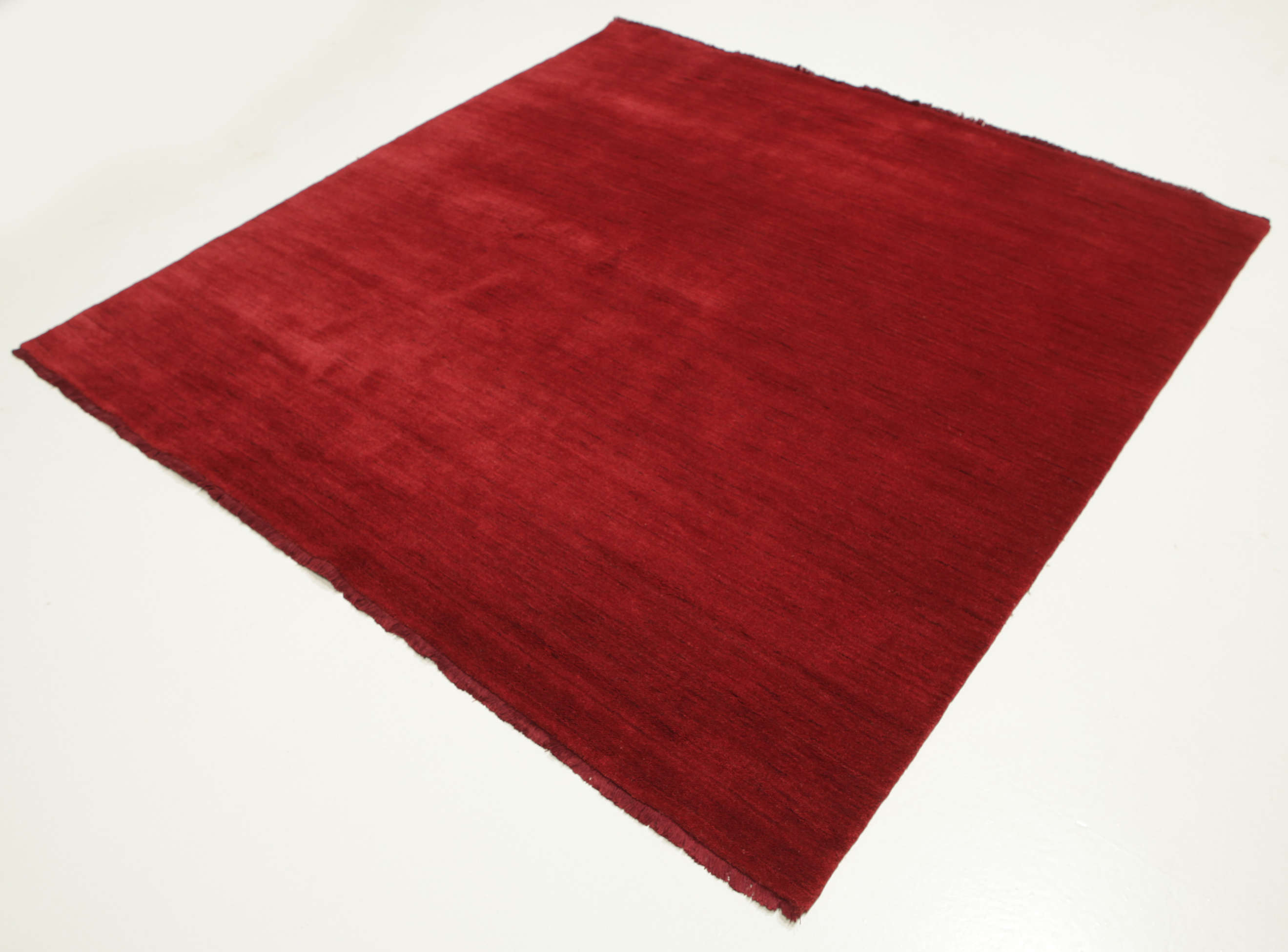 
    Handloom fringes - Dark red - 200 x 200 cm
  