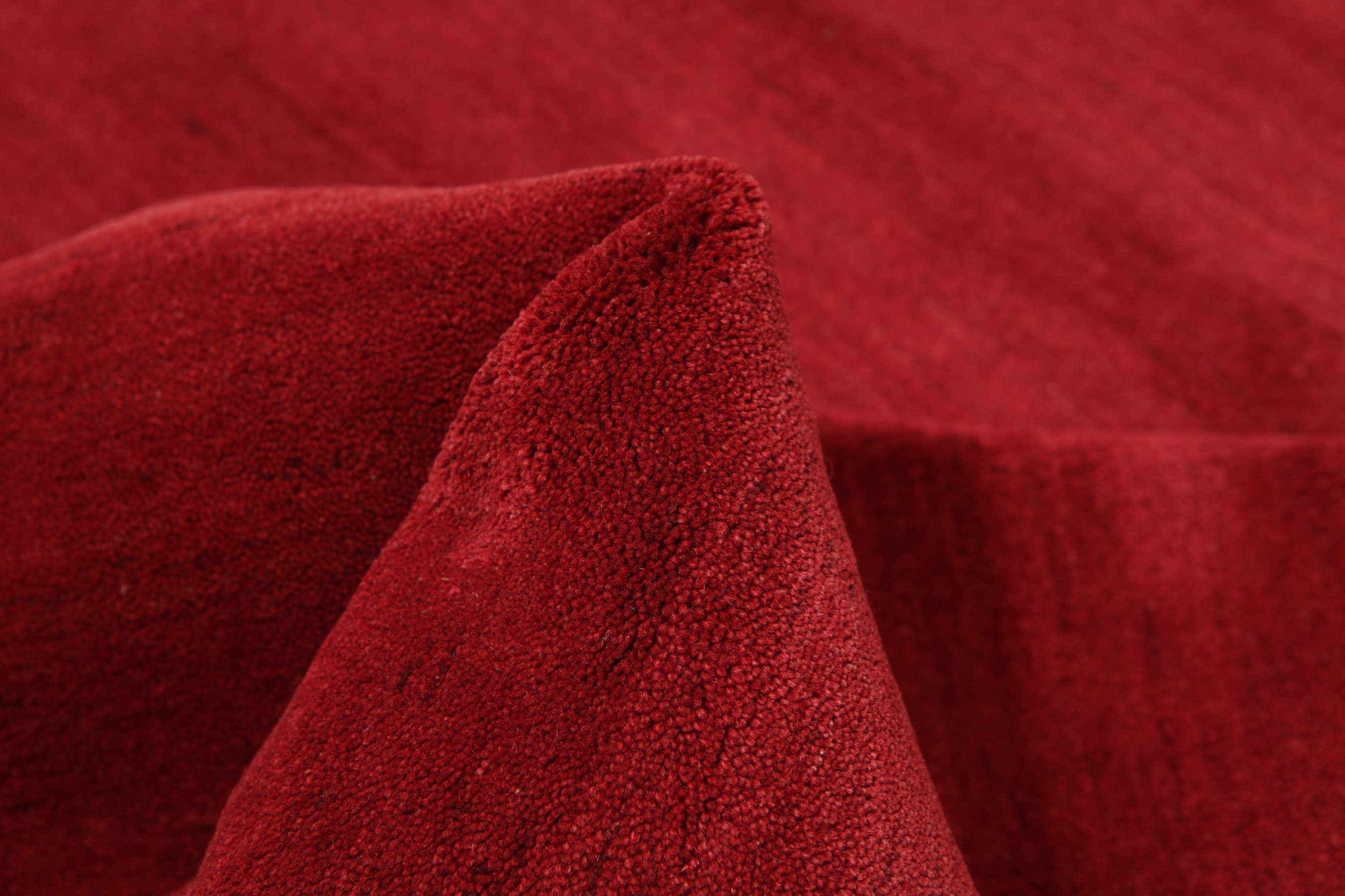 Handloom Fringes Rouge Fonc 200 X 250 Cm Tapis De Laine Rugvista
