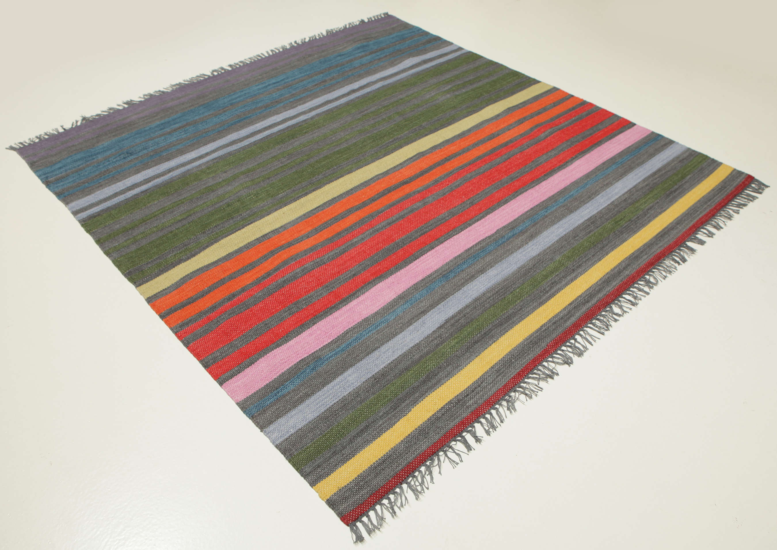 
    Rainbow Stripe - Multicolor - 200 x 200 cm
  